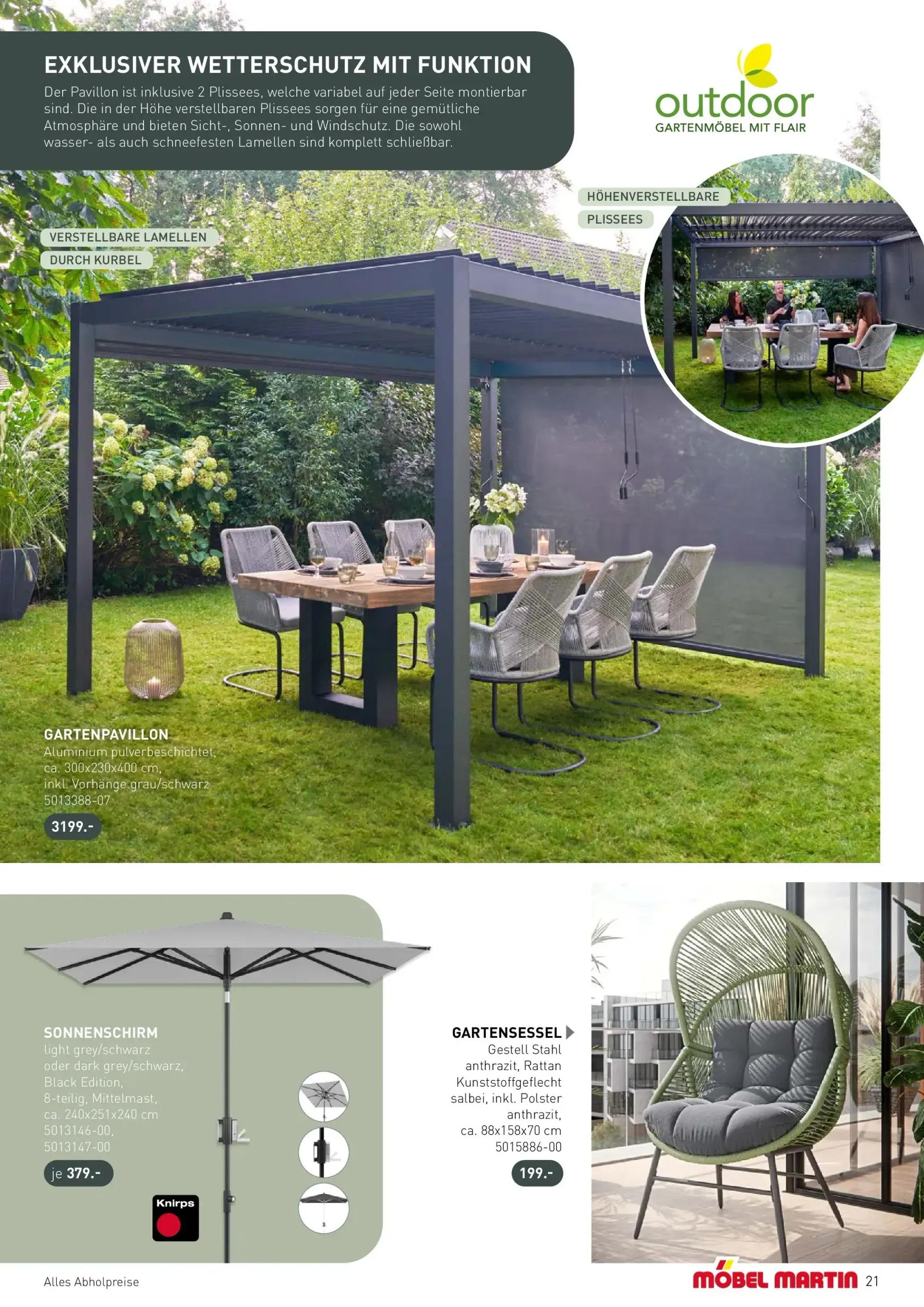Möbel Martin - Moderne Outdoor-Möbel Prospekt – von Sonntag 01.03.2026 bis Montag 31.08.2026 von 2. März bis 31. August 2026 - Prospekt seite 21