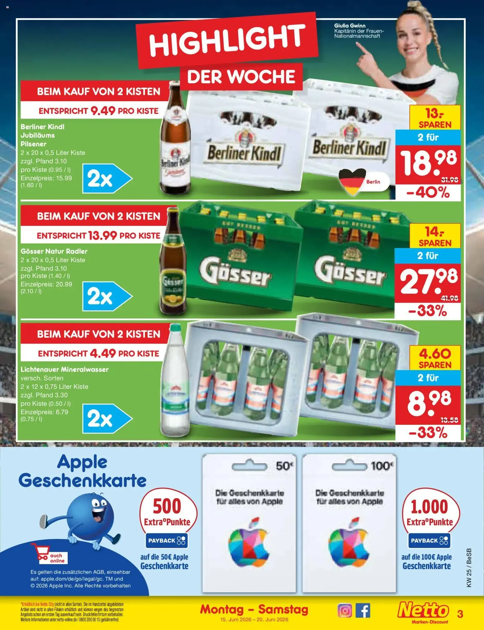 Netto Marken-Discount Prospekt vom 15.06.2026 – Angebote online von 15. Juni bis 20. Juni 2026 - Prospekt seite 3
