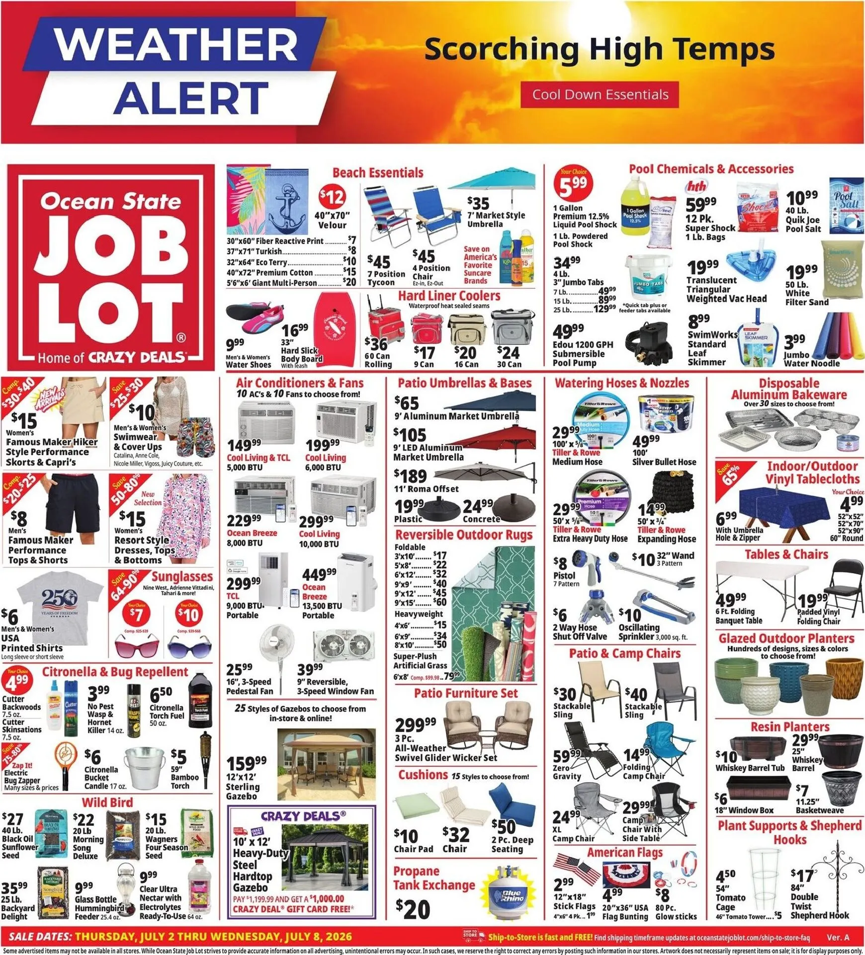 Weekly ad Current Ocean State Job Lot leaflet valid from Thursday 07/02/2026 to Wednesday 07/08/2026 from July 2 to July 8 2026 - Page 1