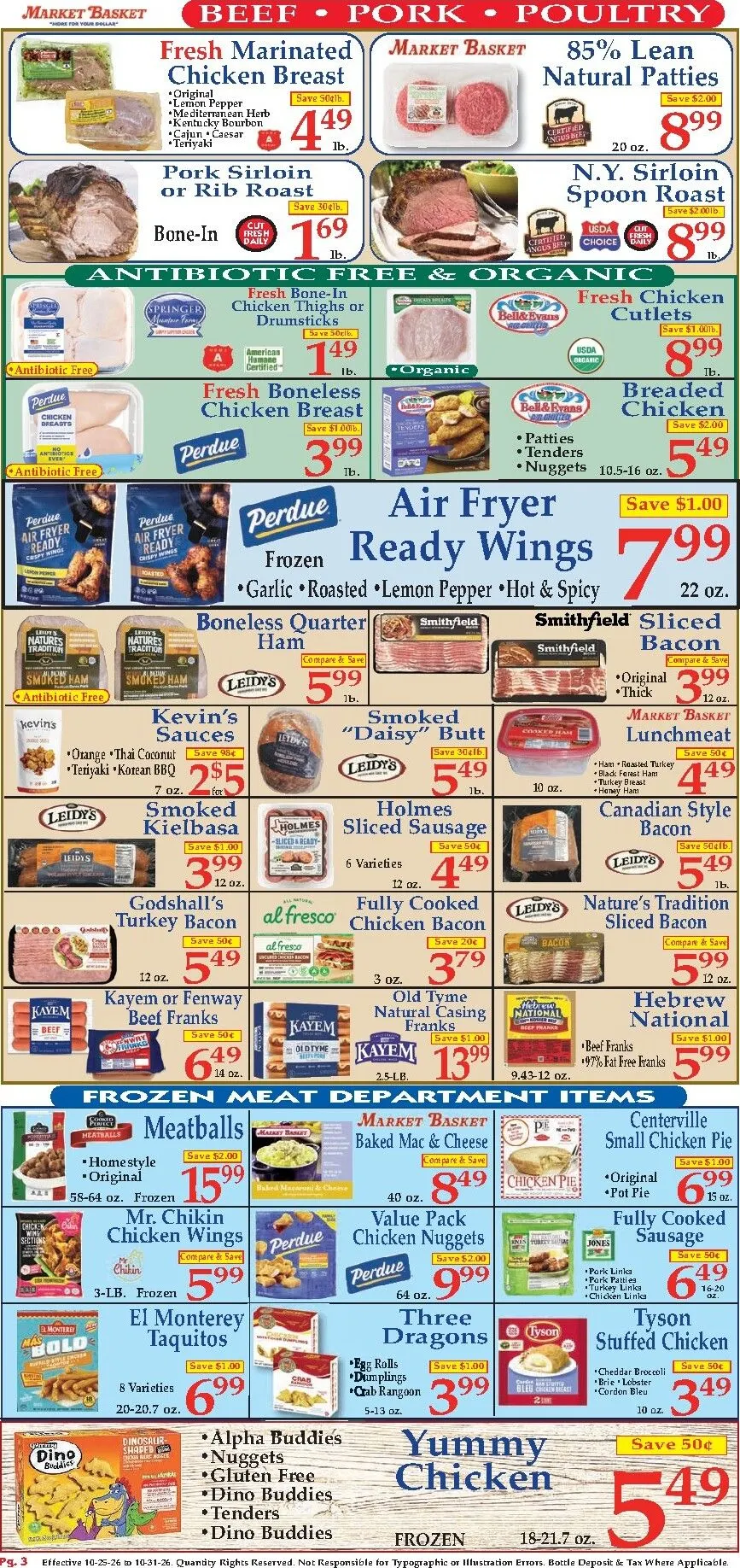 Weekly ad Current Market Basket leaflet valid from Sunday 10/25/2026 to Saturday 10/31/2026 from October 25 to October 31 2026 - Page 3