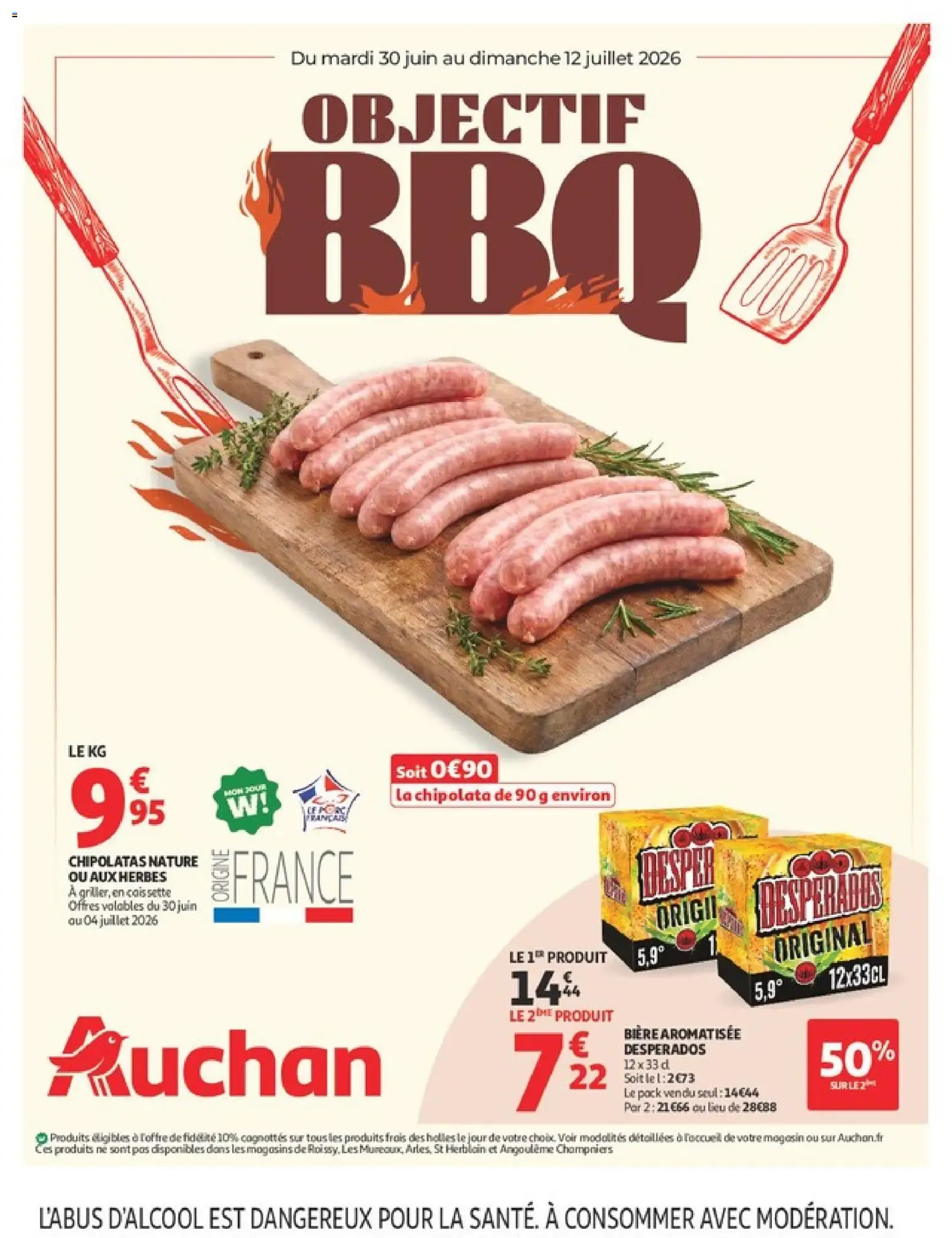 Auchan Barbecue, promos hypers à partir du 30/06/2026 - promo en ligne du 30 juin au 12 juillet 2026 - Catalogue page 1