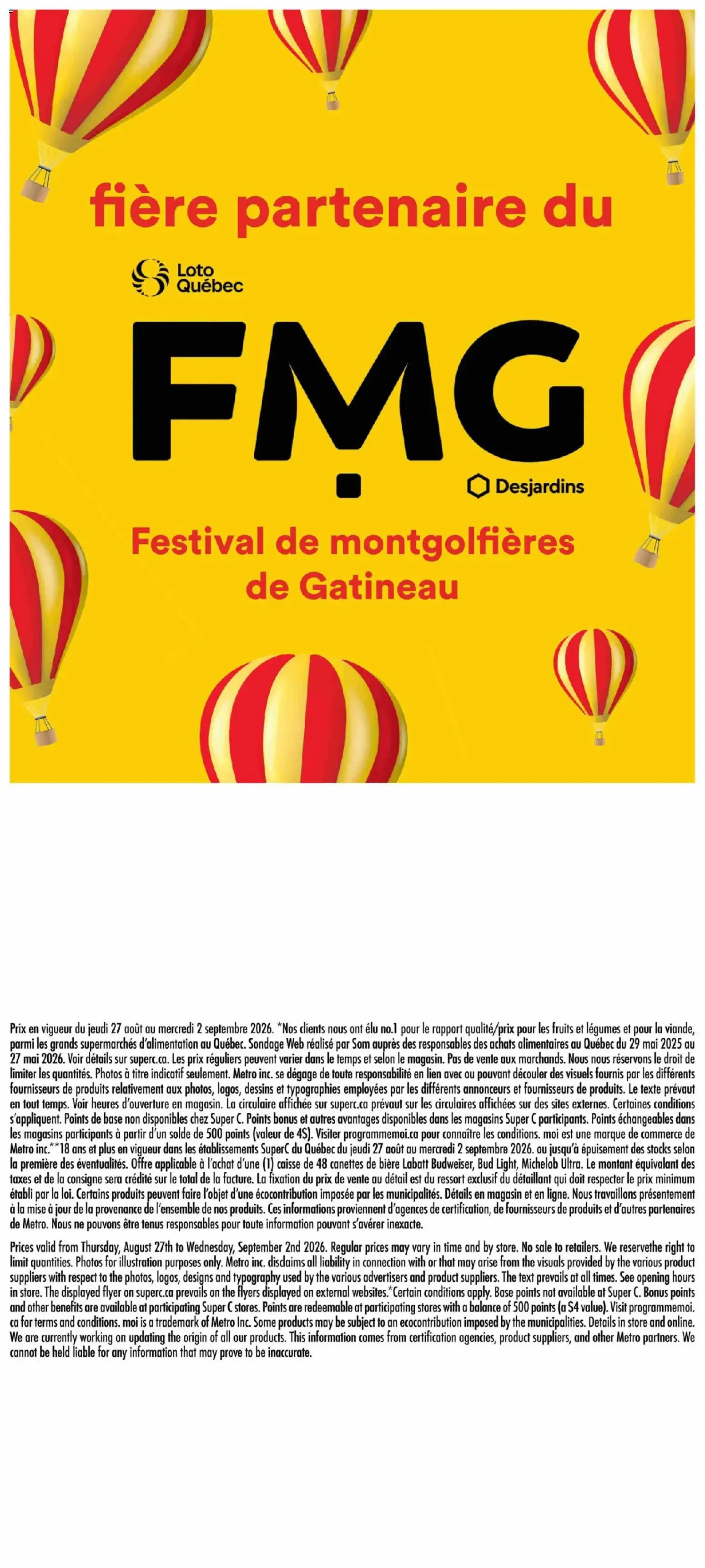 Super C weekly flyer / circulaire from Aug 27, 2026 > weekly specials & deals from August 27 to September 16 2026 - flyer page 15