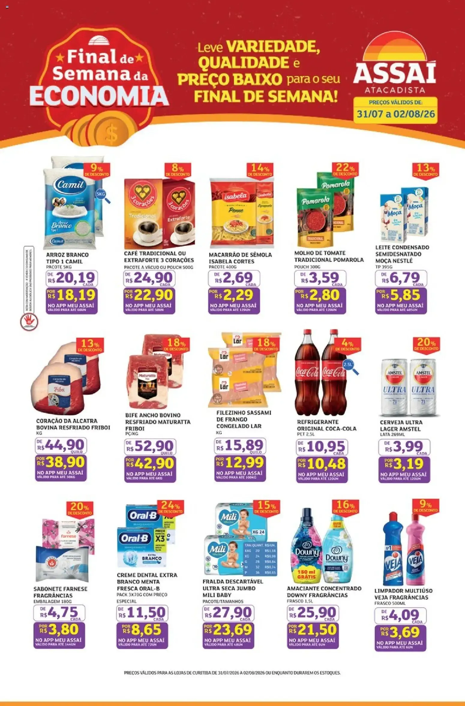 Encarte de Assaí Atacadista ofertas - PR de 31/07/2026 | Promoções Online 31 de julho até 2 de agosto 2026 - Pagina 1