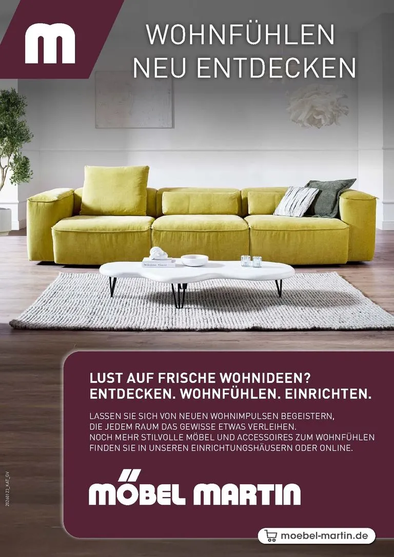 Möbel Martin - Wohnfühlen Neu Entdecken von 2. März bis 30. Juni 2026 - Prospekt seite 1