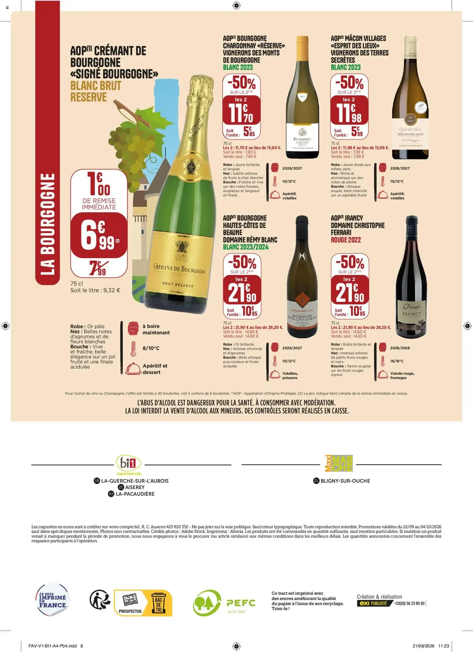 bi1 Maxi marché vins 2026 à partir du 22/09/2026 - promo en ligne du 22 septembre au 4 octobre 2026 - Catalogue page 4