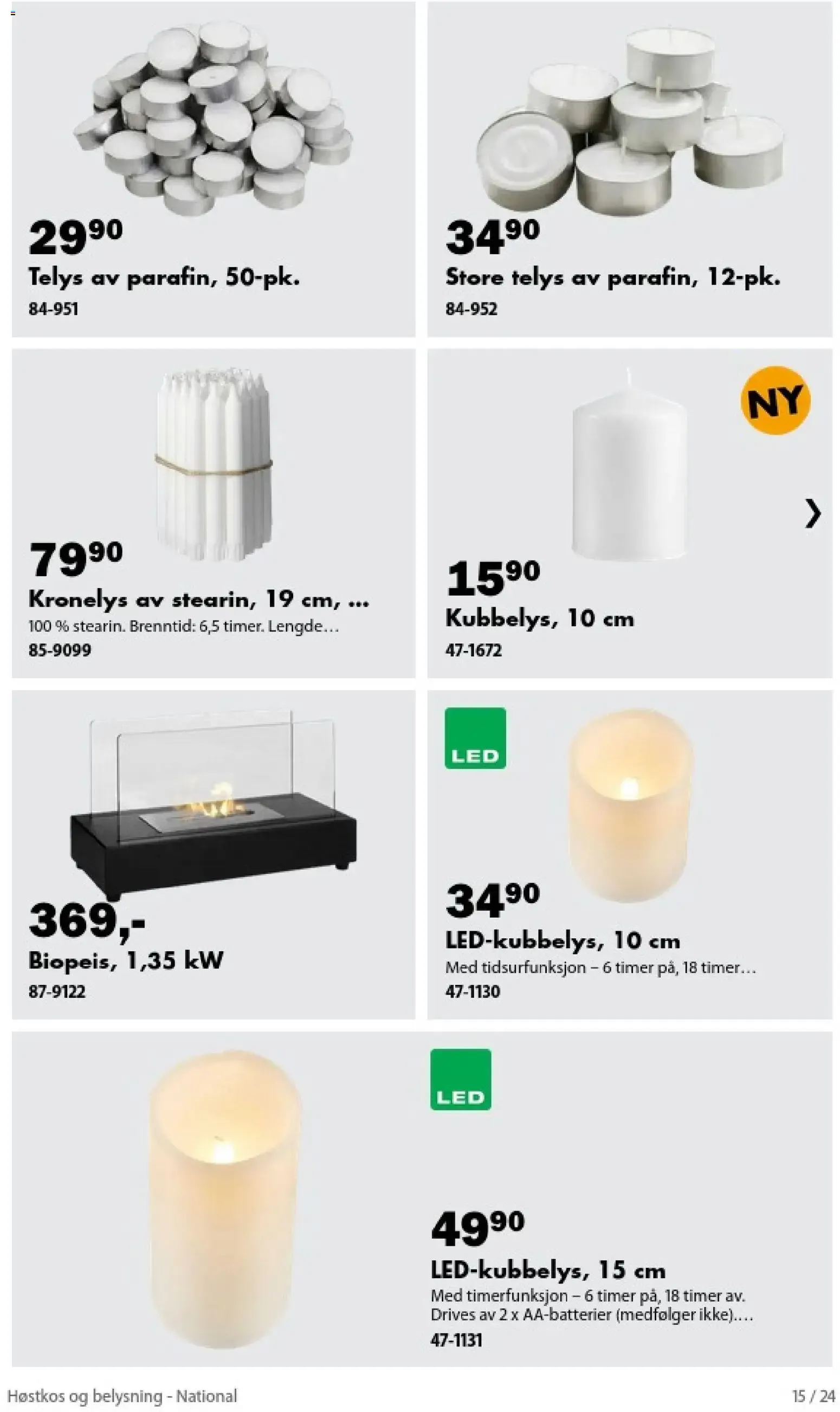 Biltema kundeavis Høstkos og belysning - National (31/08/2026 - 30/09/2026) - Kundeavis og tilbud fra 31. august til 30. september 2026 - kundeavisside 15