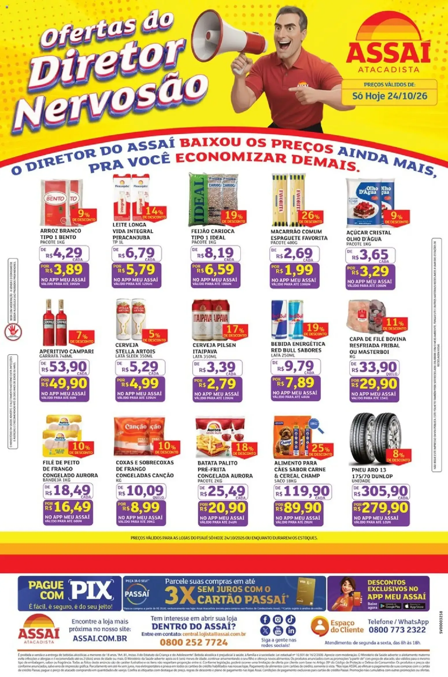 Encarte de Ofertas do Diretor Nervosão - Assaí Atacadista 24 de outubro até 24 de outubro 2026 - Pagina 1