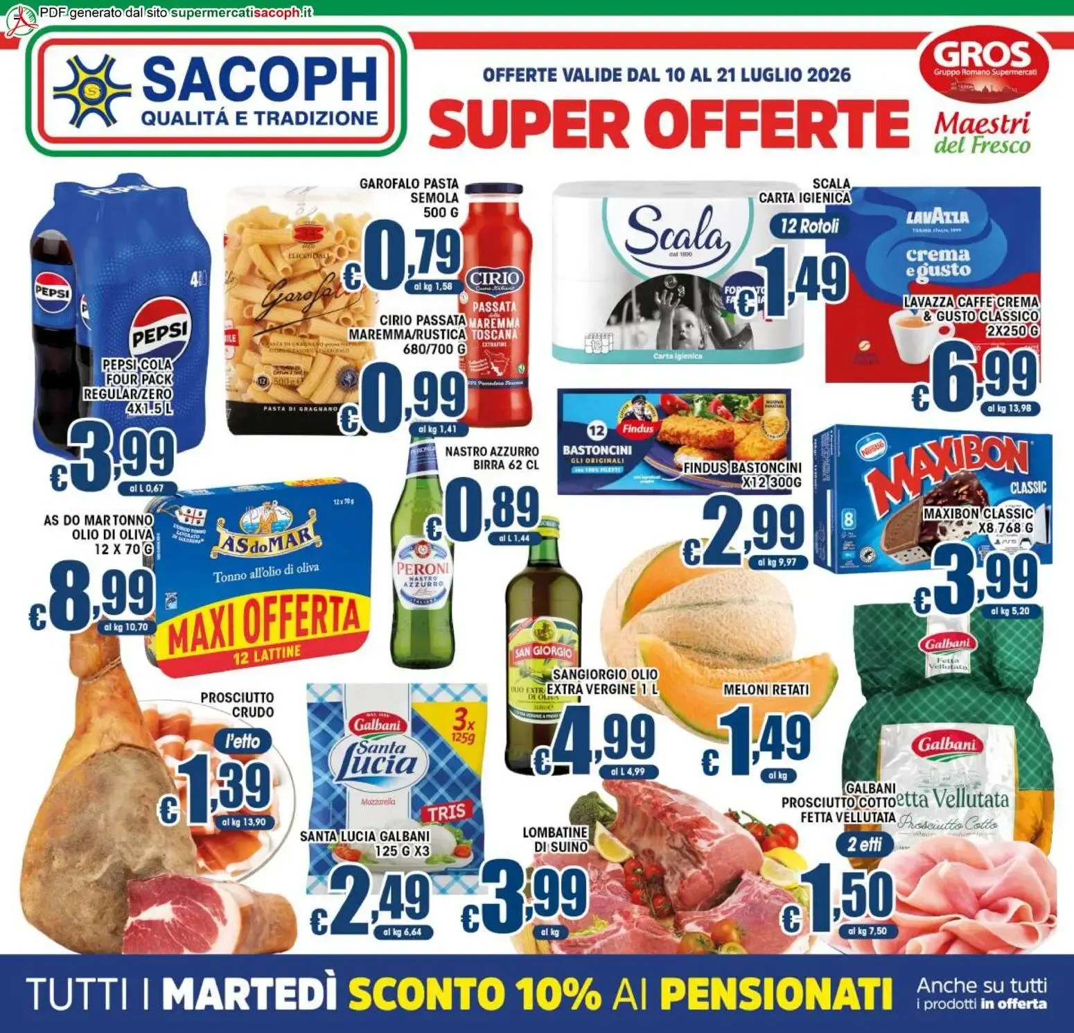 Sacoph volantino dal 10/07/2026 - online Offerte da 10 luglio a 21 luglio di 2026 - Pagina del volantino 1