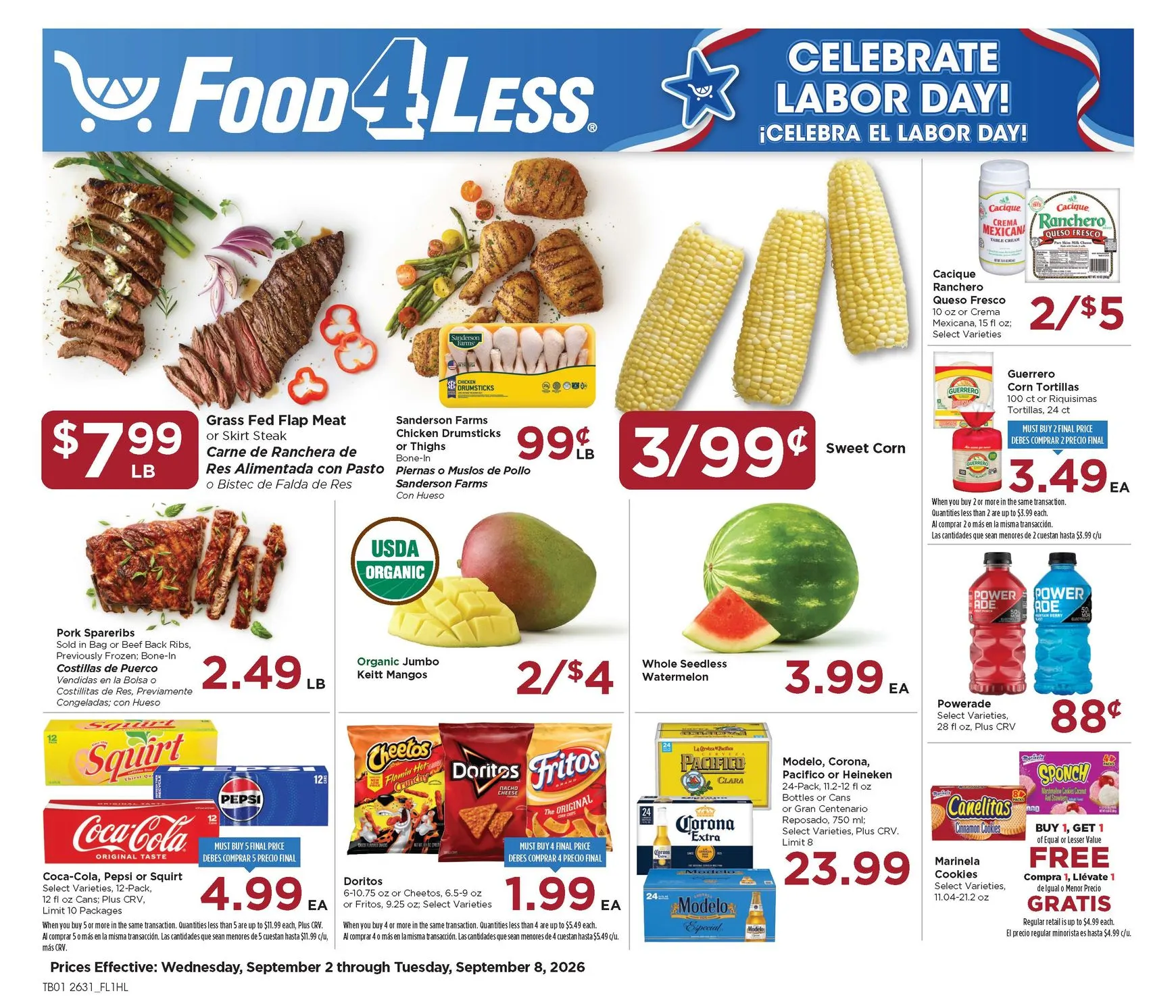 Weekly ad Future Food 4 Less flyer valid from Wednesday 09/02/2026 to Tuesday 09/08/2026 from September 2 to September 8 2026 - Page 1