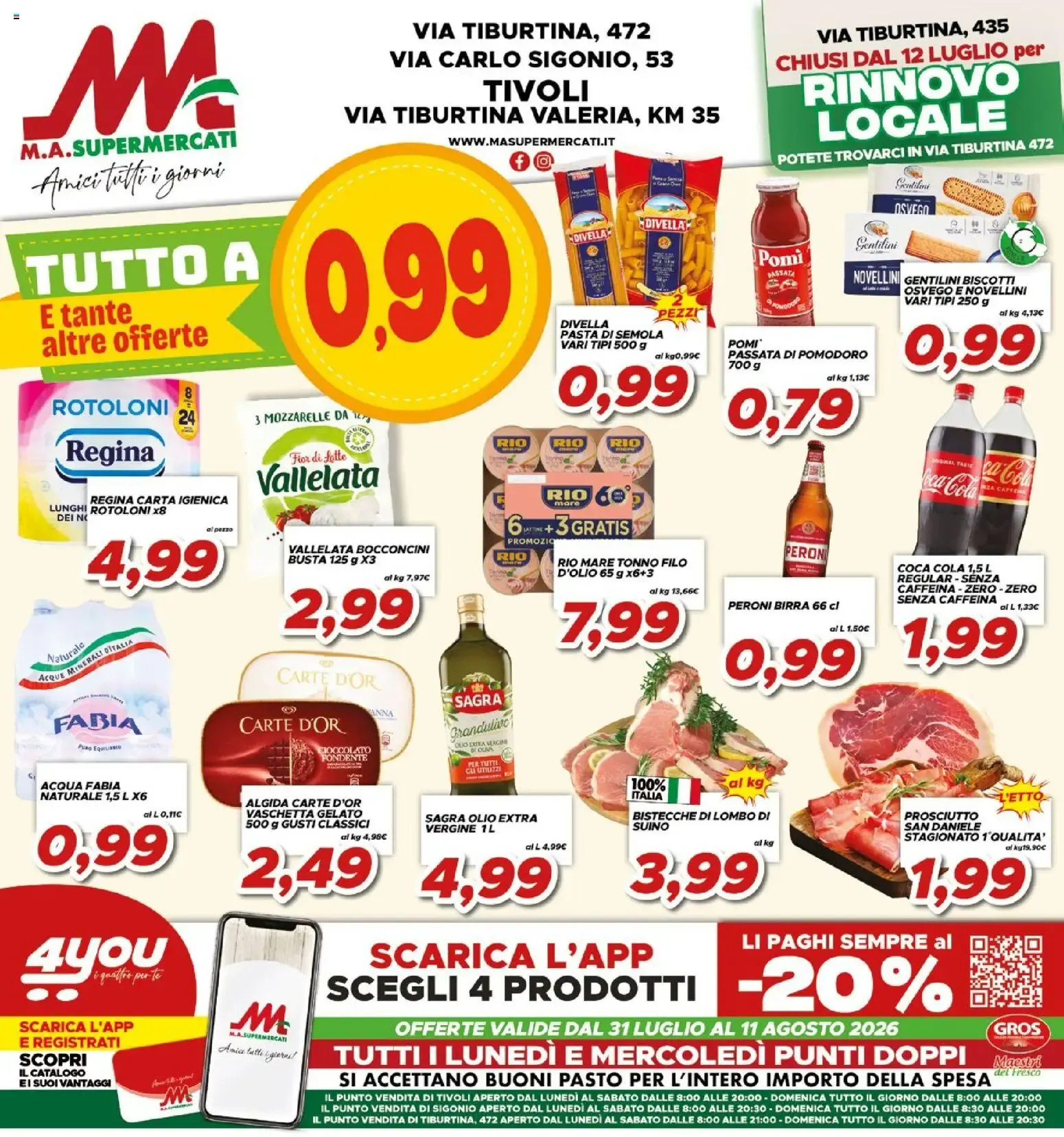 Ma Supermercati volantino dal 31/07/2026 - online Offerte da 31 luglio a 11 agosto di 2026 - Pagina del volantino 1