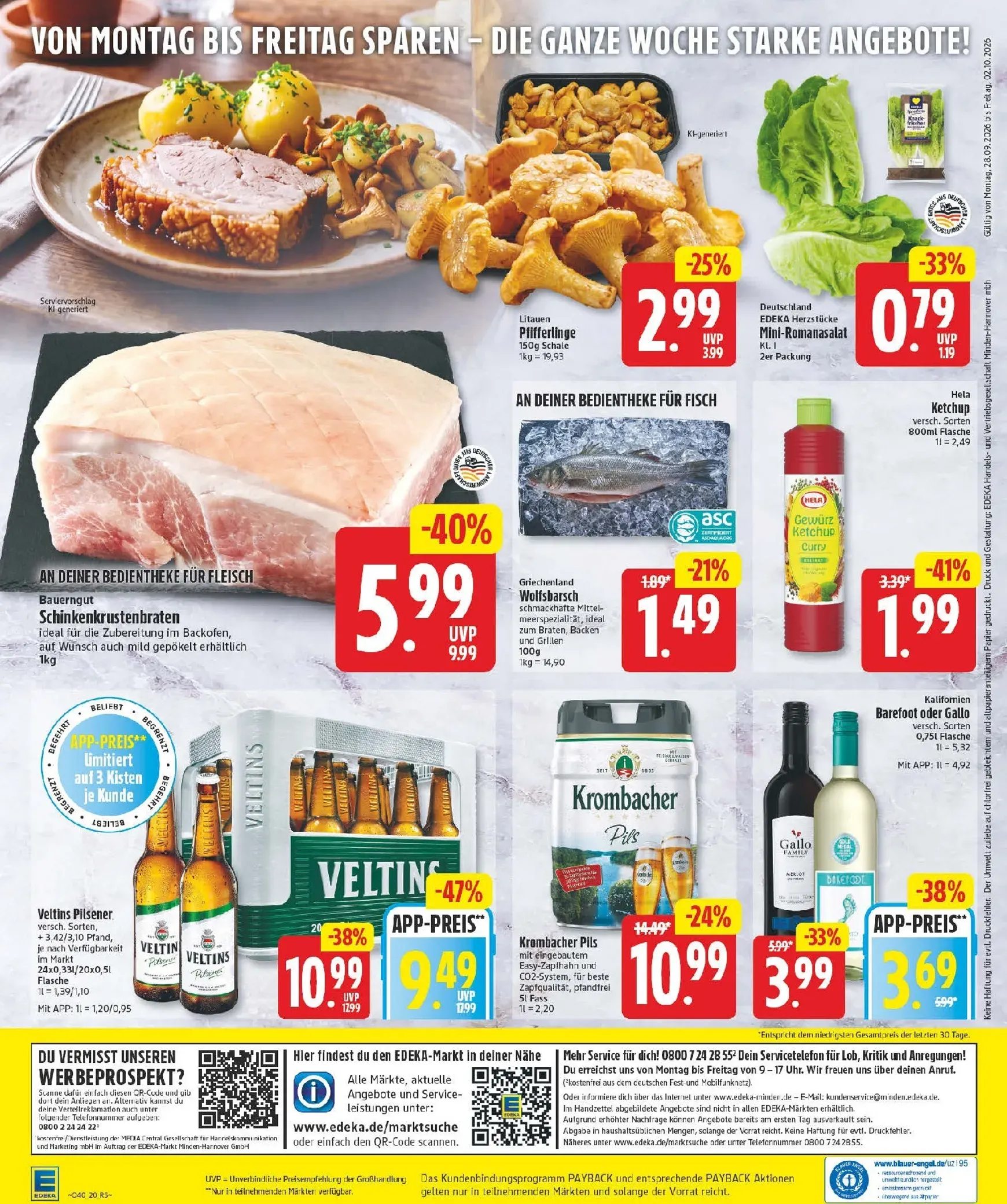 Edeka Prospekt – von Montag 28.09.2026 bis Freitag 02.10.2026 von 28. September bis 2. Oktober 2026 - Prospekt seite 25