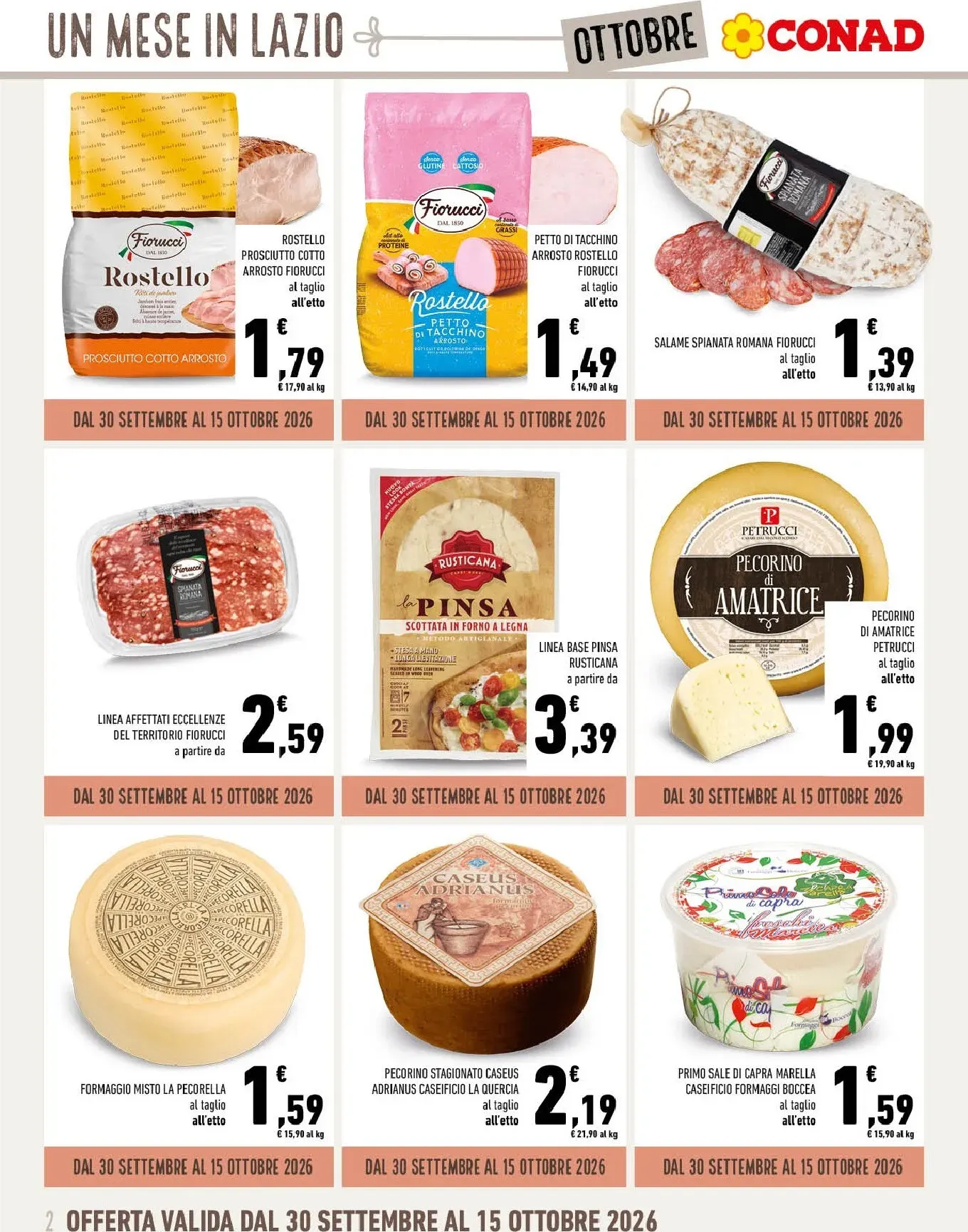 Gli Speciali Conad: Un Mese in Lazio a Tavola da 30 settembre a 31 ottobre di 2026 - Pagina del volantino 2