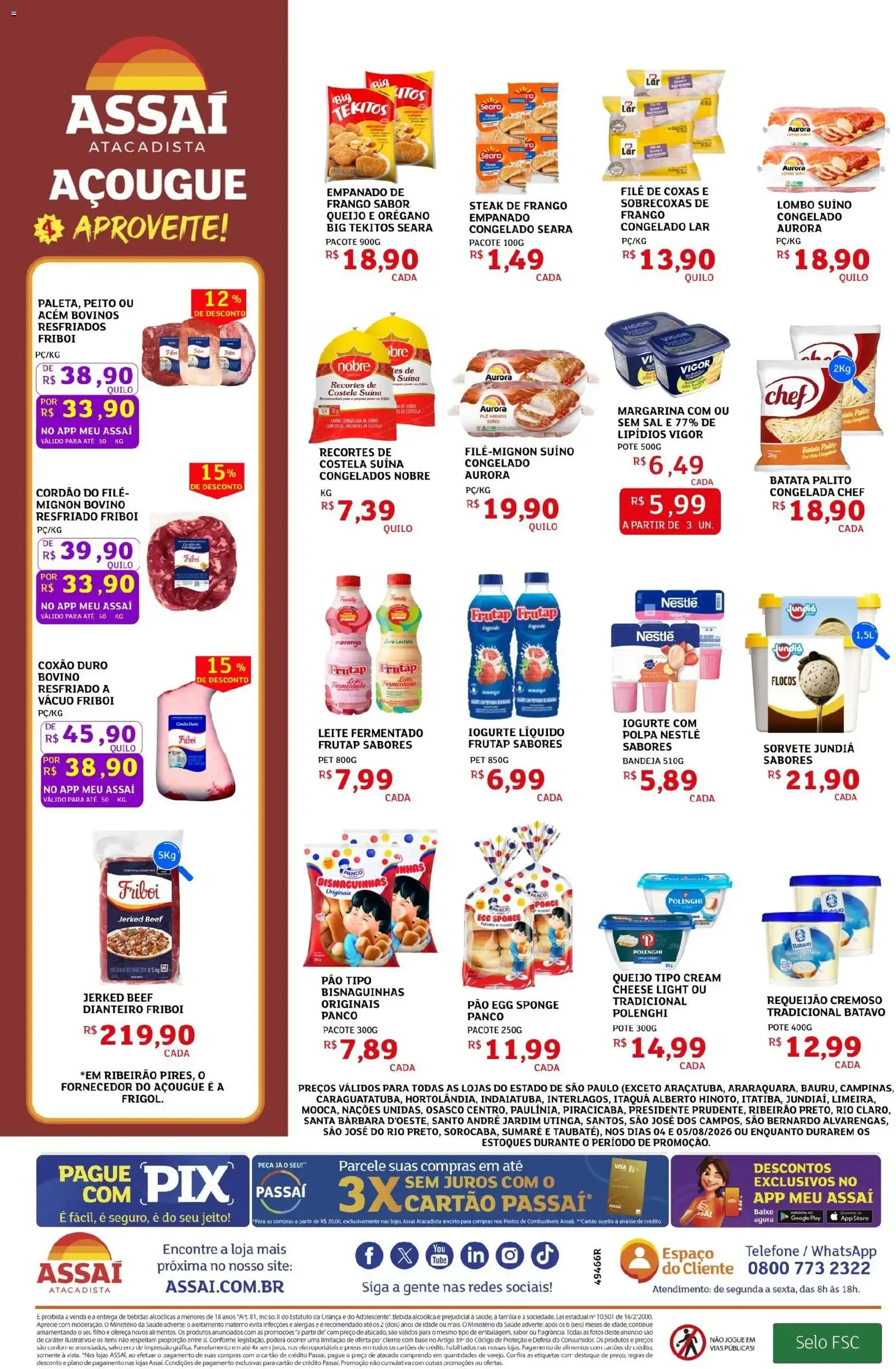 Encarte de 3a e 4a Feirassai - Ofertas Fresquinhas Assaí Atacadista 4 de agosto até 5 de agosto 2026 - Pagina 2