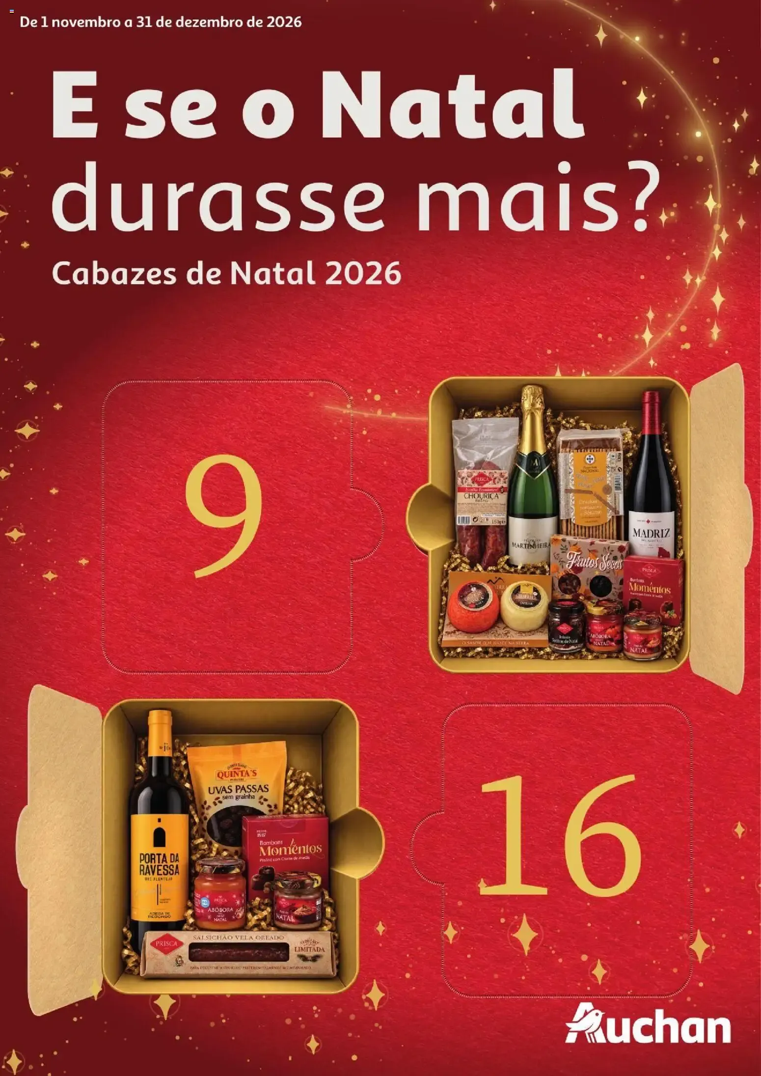 Folheto Auchan Cabazes de Natal 2026 » de 01/11/2026 - 31/12/2026 de 1 de novembro até 31 de dezembro 2026 - Pagina 1