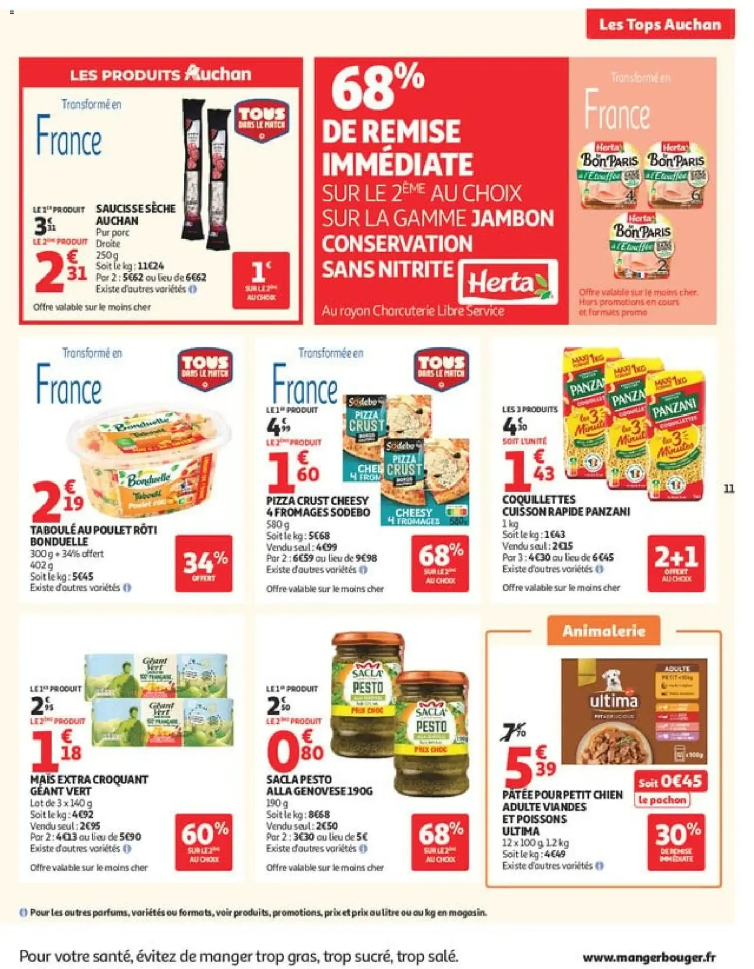 Auchan - Tops, Halles supers à partir du 07/07/2026 - promo en ligne du 7 juillet au 11 juillet 2026 - Catalogue page 11