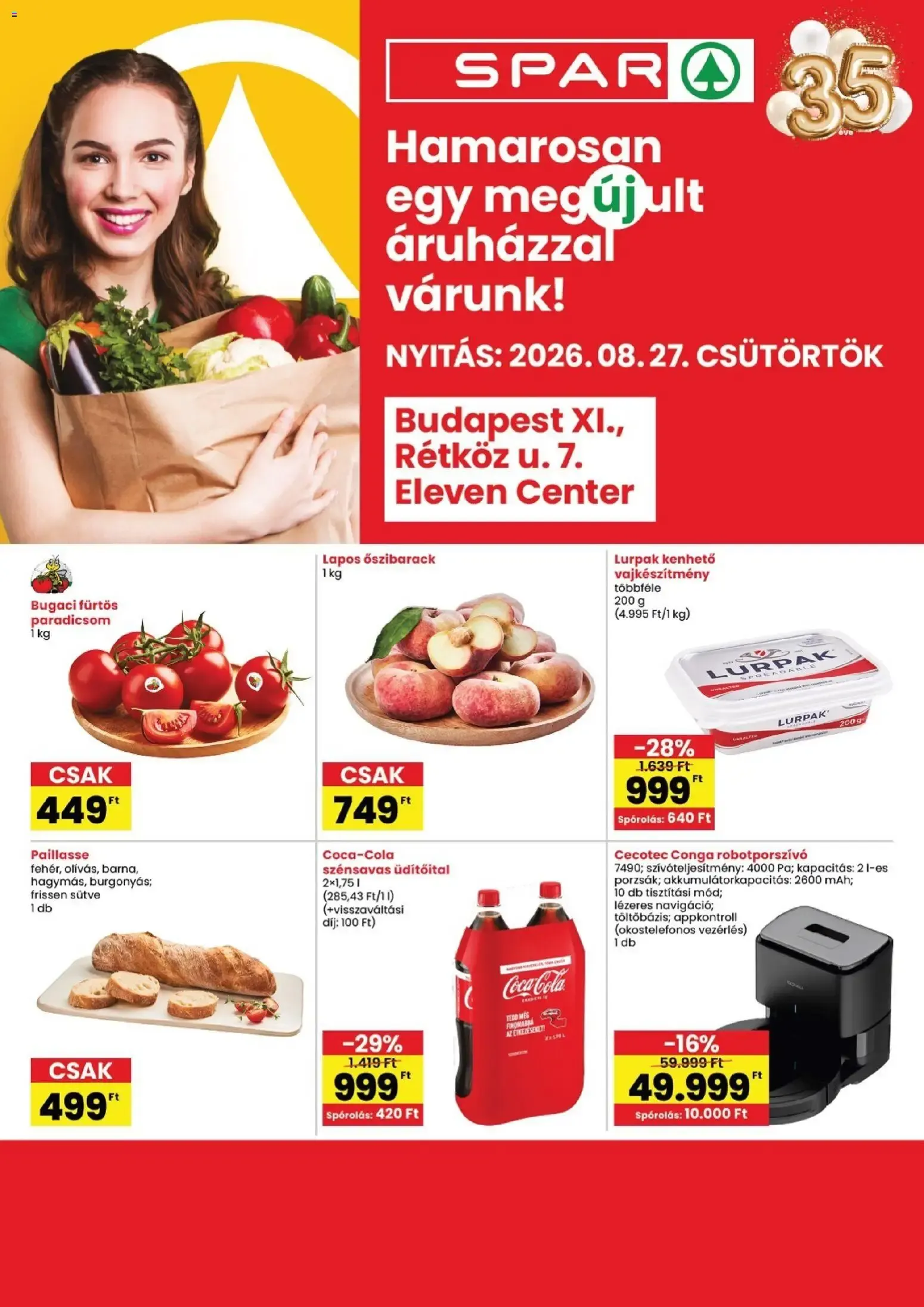 Katalógus Spar Bp XI Rétköz utca üzlet újranyitás - 2026.08.27.-tól augusztus 27.-tól szeptember 2.-ig 2026. - Oldal 1