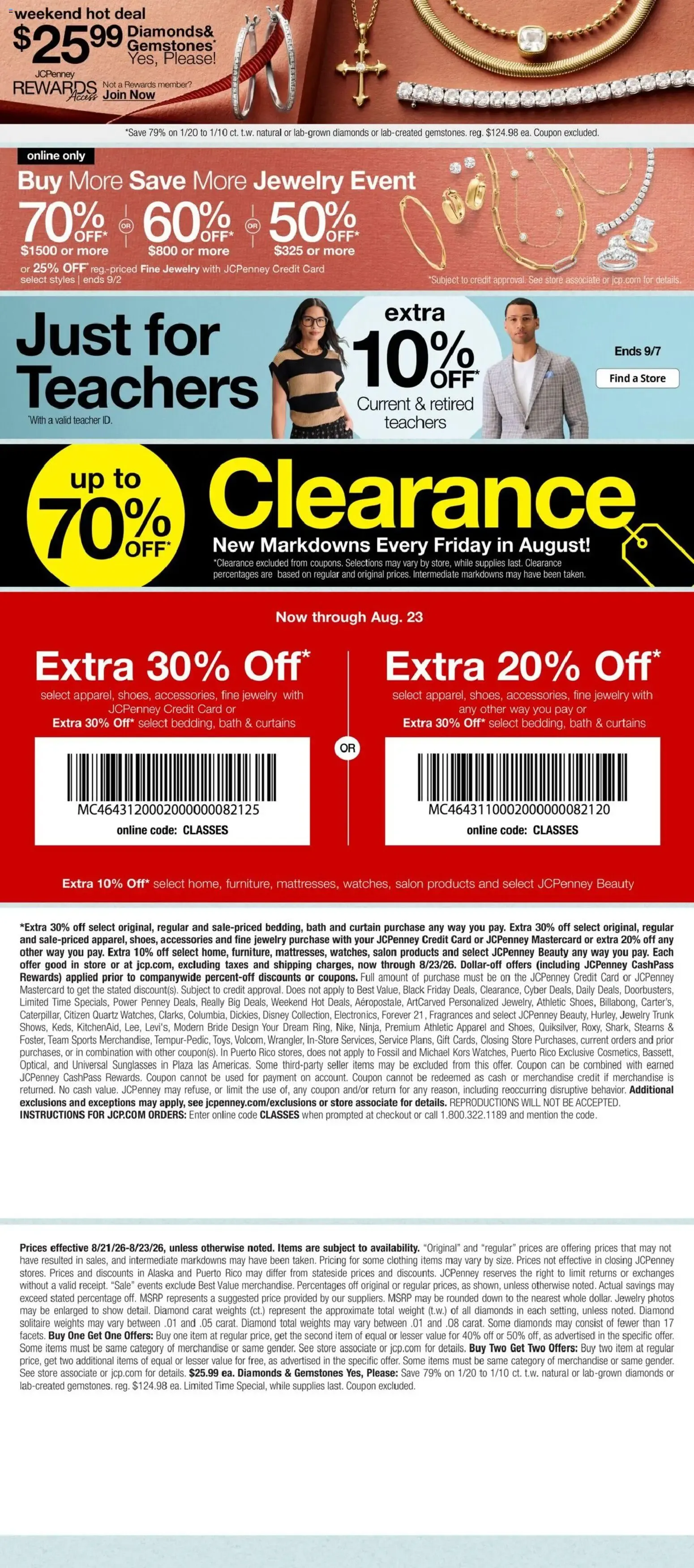 Weekly promotion JCPenney Weekend Hot Deals spanning from August 21 to August 23 2026 - Page 7 for Catalogue 365