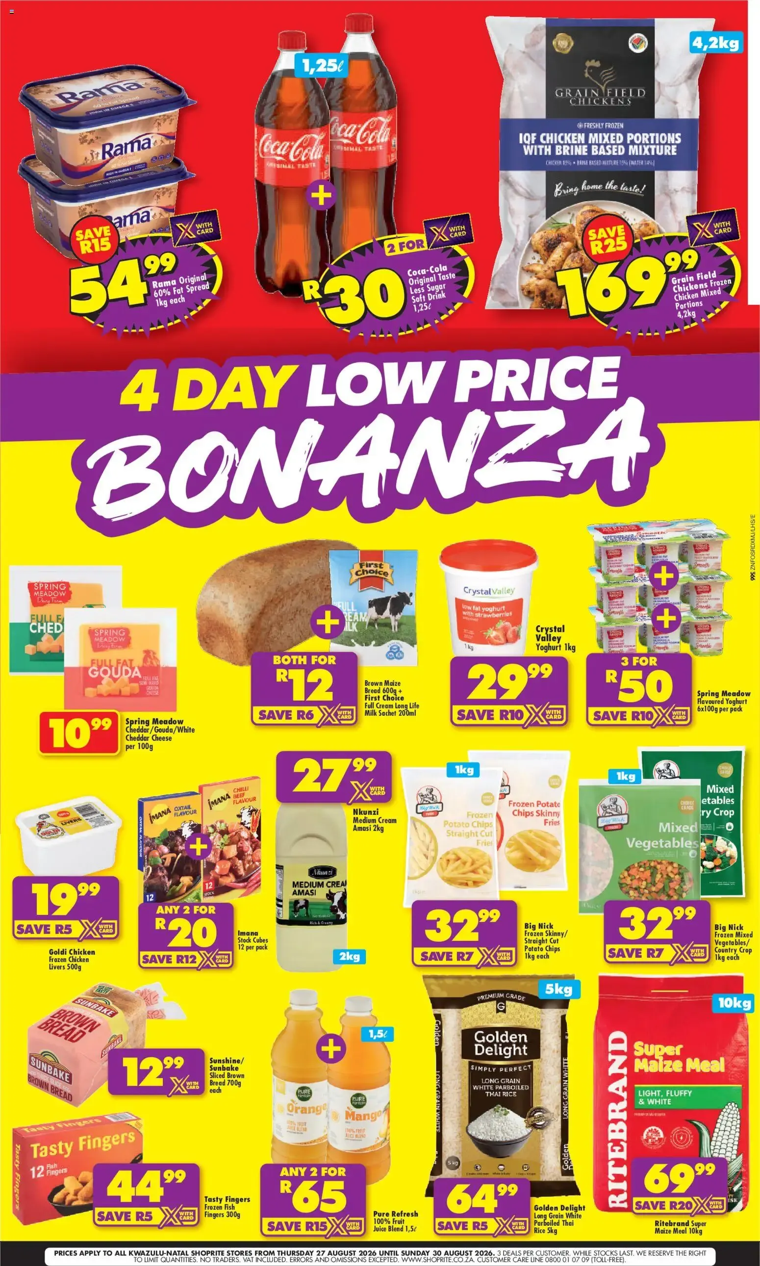 4 DAY LOW PRICE BONANZA from 27 August to 30 August 2026 - Catalogue Page 1