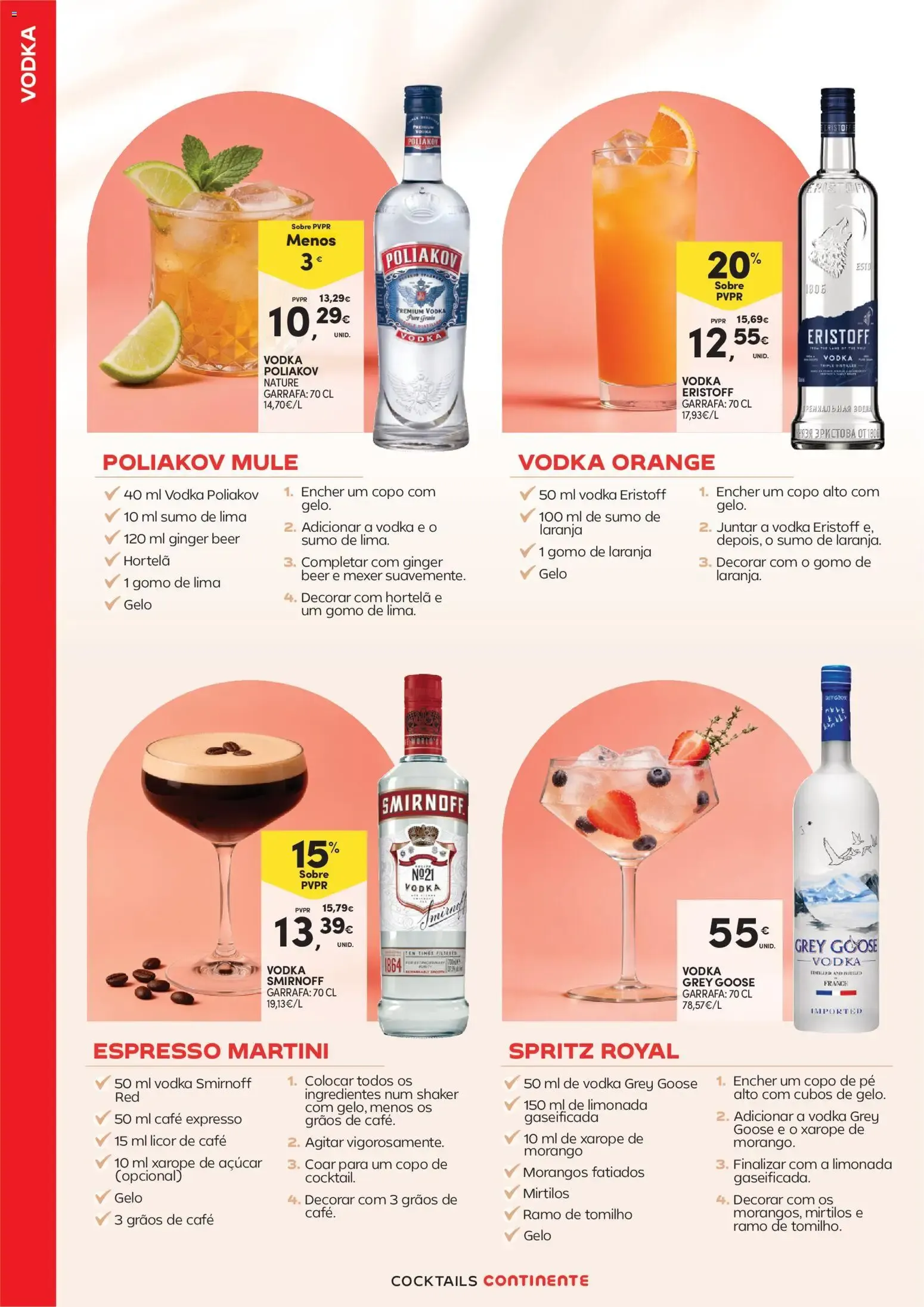 Folheto Continente - Cocktails » de 14/07/2026 - 09/08/2026 de 14 de julho até 9 de agosto 2026 - Pagina 20