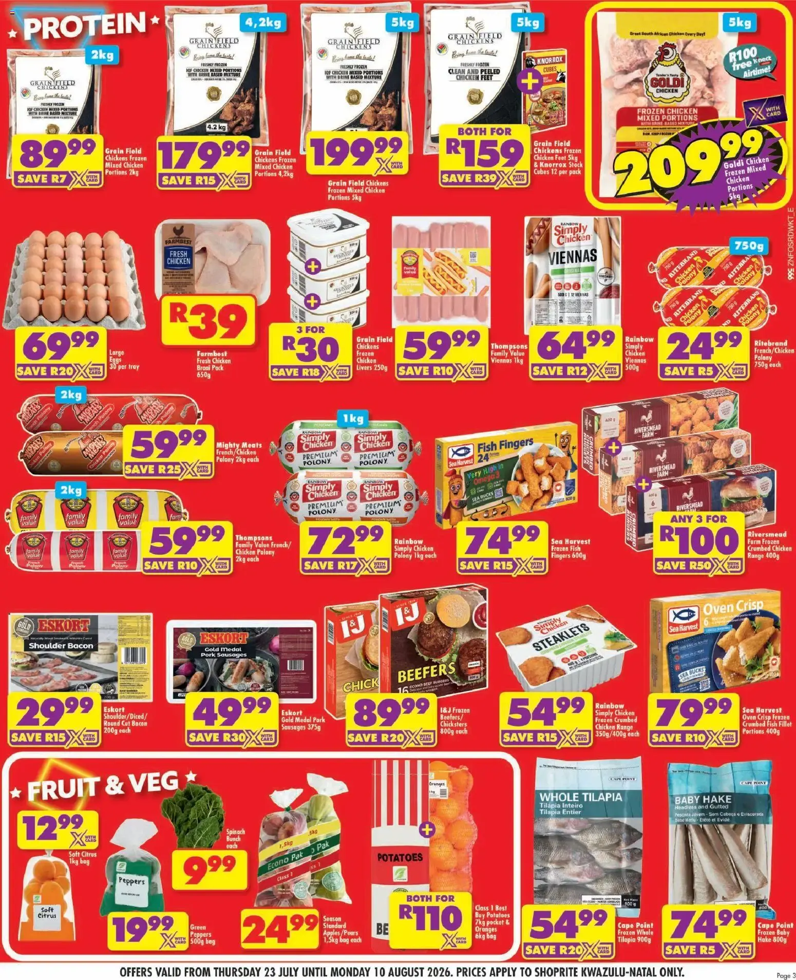 Shoprite: It's Our Major Low Price Birthday from 23 July to 10 August 2026 - Catalogue Page 3