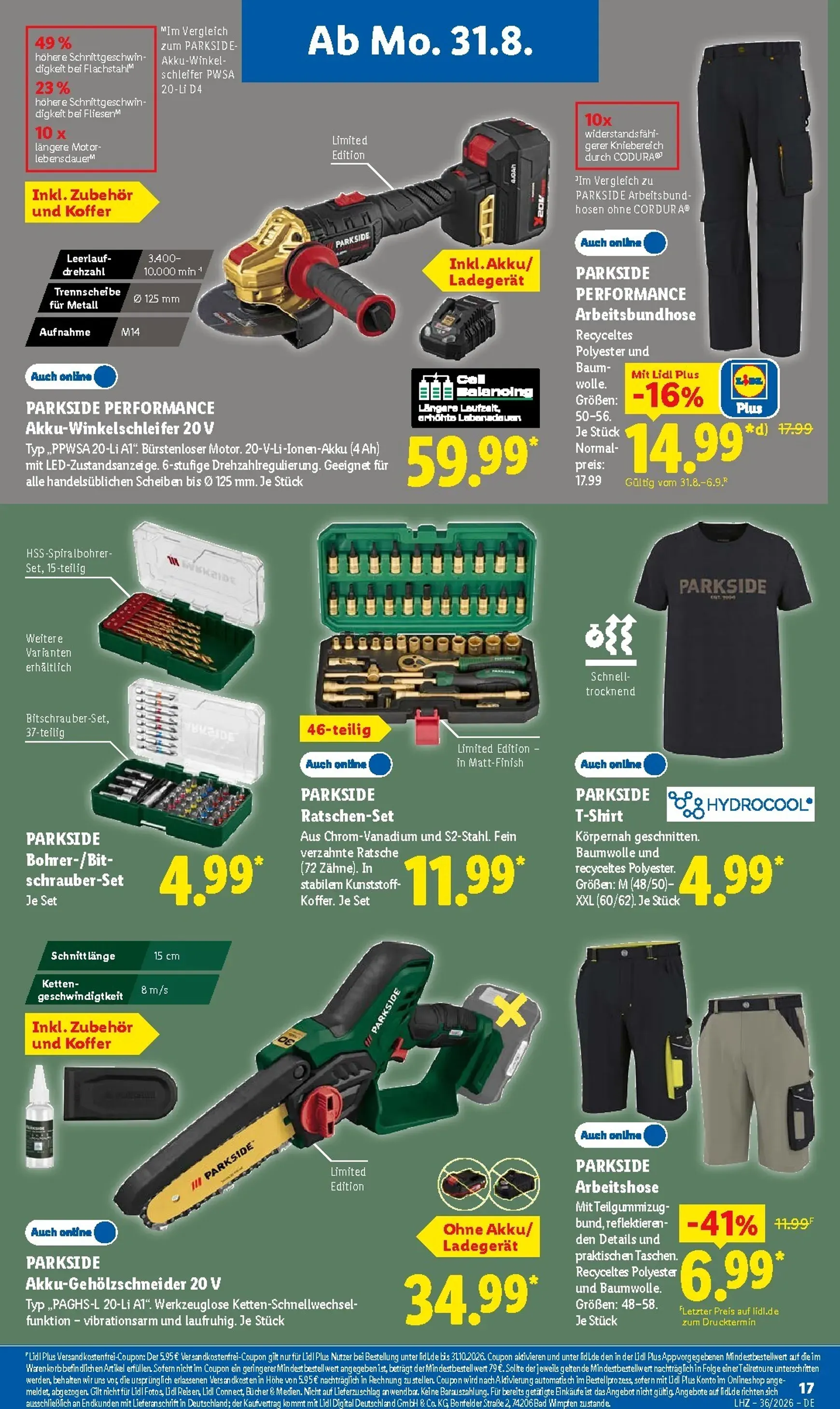 Lidl - Nonfood Prospekt nächste Woche – von Montag 31.08.2026 bis Samstag 05.09.2026 von 31. August bis 5. September 2026 - Prospekt seite 34