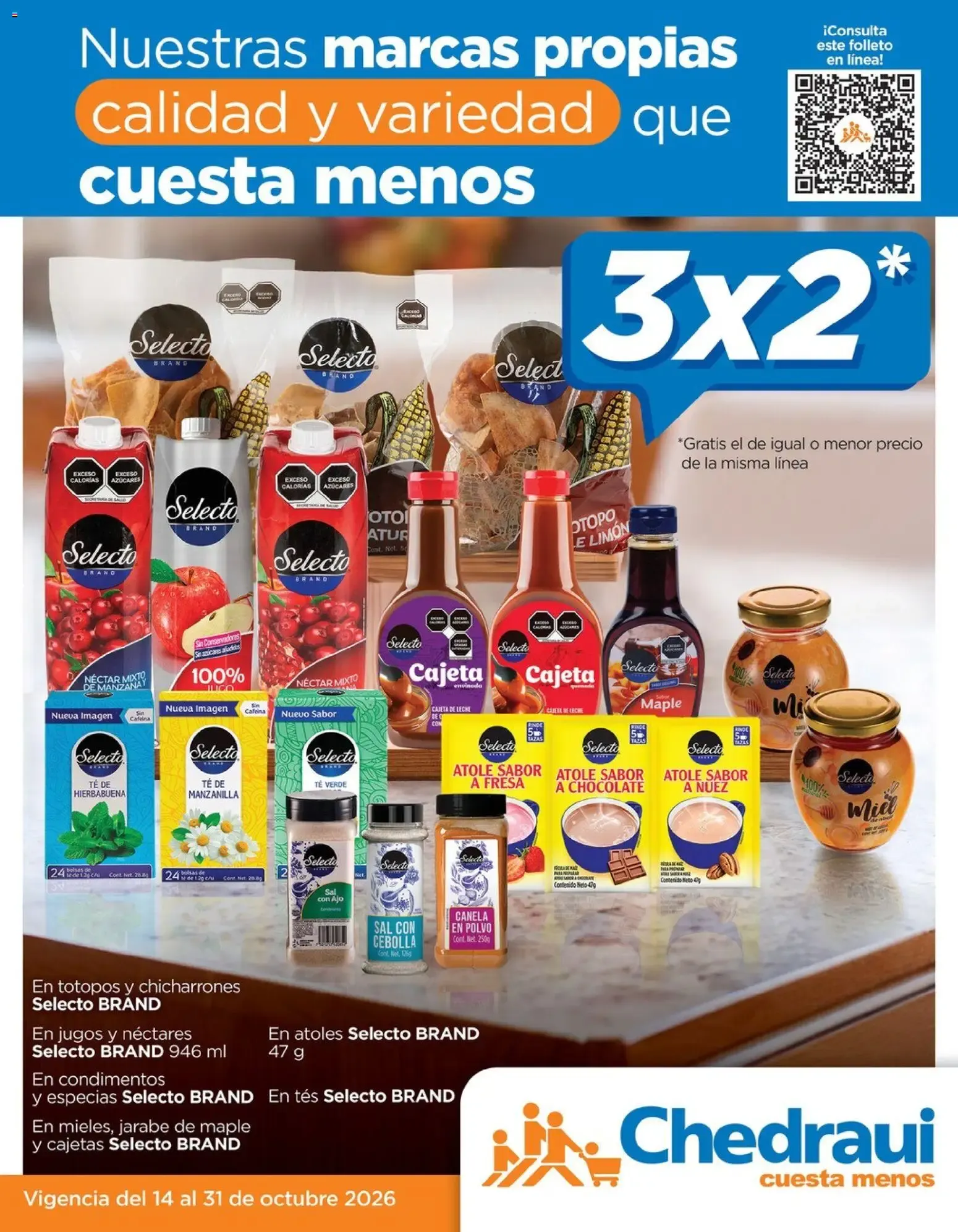 Catálogo de Chedraui folleto Nuestras marcas propias calidad y variedad que cuesta menos (14/10/2026 - 31/10/2026) - catálogo en línea 14 de octubre al 31 de octubre 2026 - Pagina 1