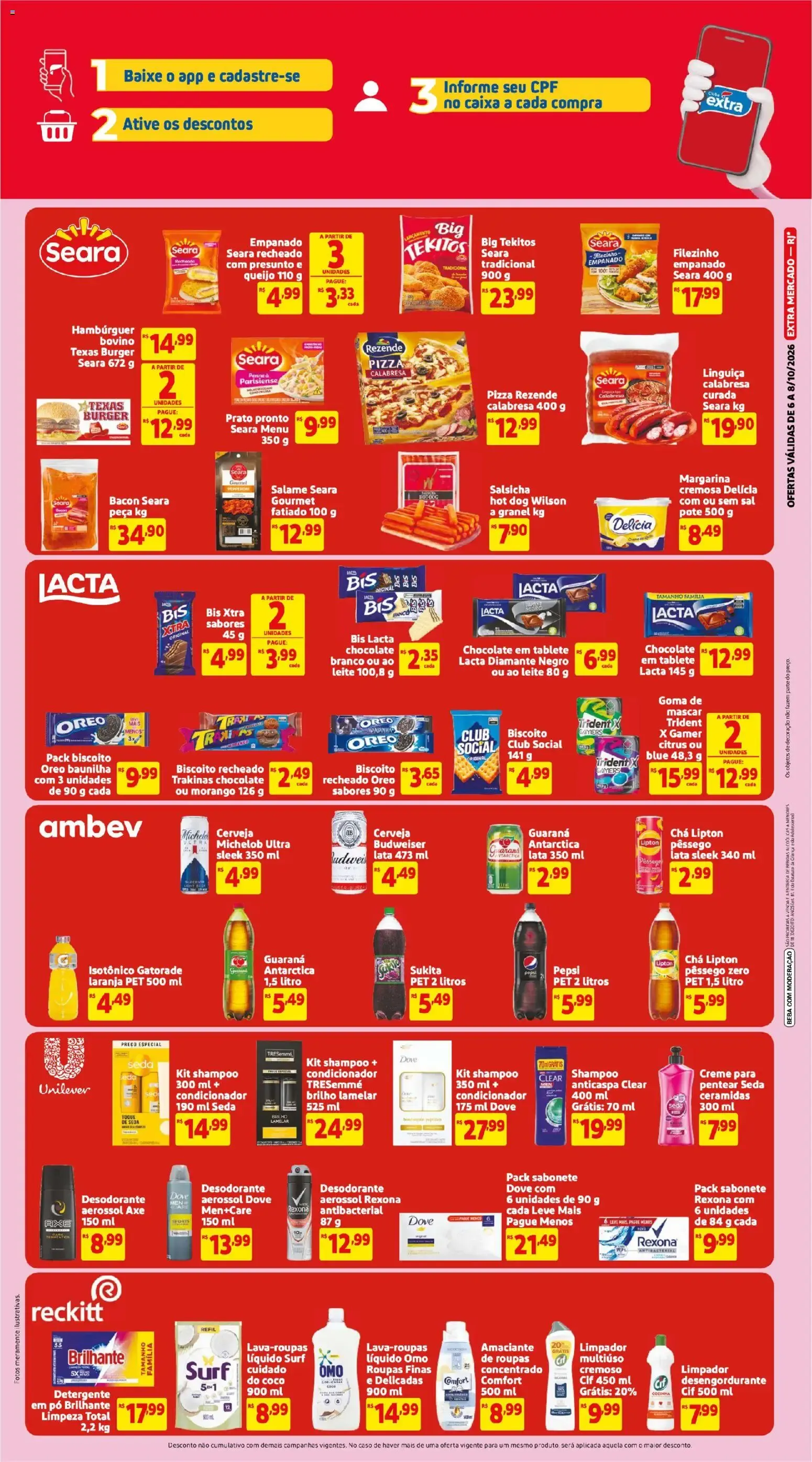 Encarte de Folheto Extra ofertas de Mercado Semanal de 06/10/2026 | Promoção 6 de outubro até 8 de outubro 2026 - Pagina 7