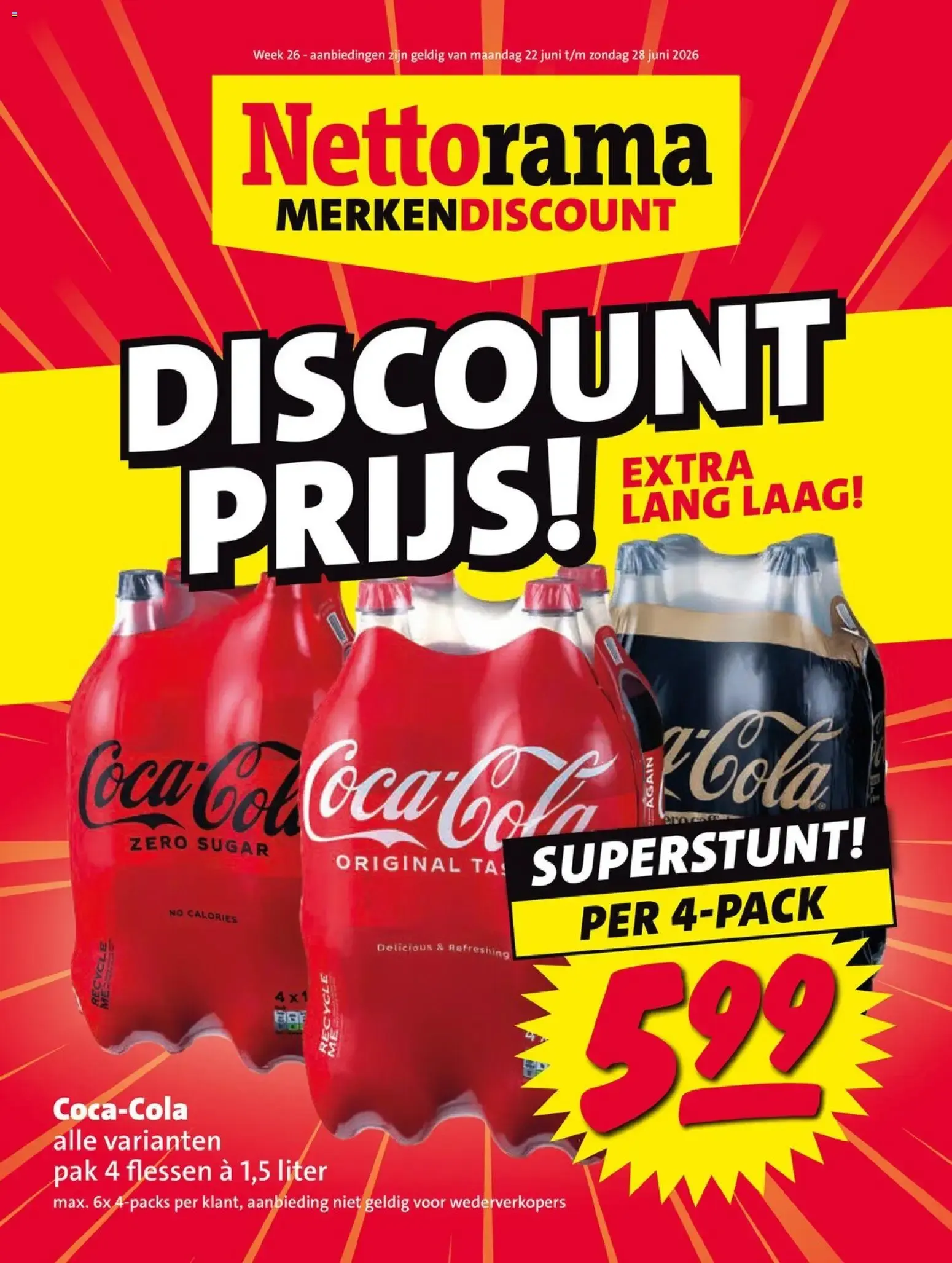 Nettorama Merkendiscount - Coca-Cola Superstunt van 22 juni tot 28 juni 2026 - Folder pagina 1