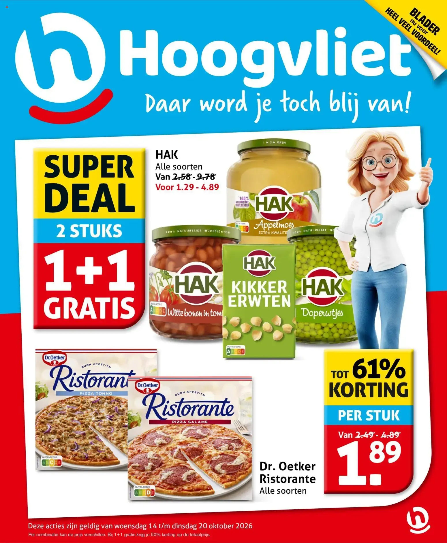 Hoogvliet folder vanaf 14-10-2026 || NIEUWE van 14 oktober tot 20 oktober 2026 - Folder pagina 1