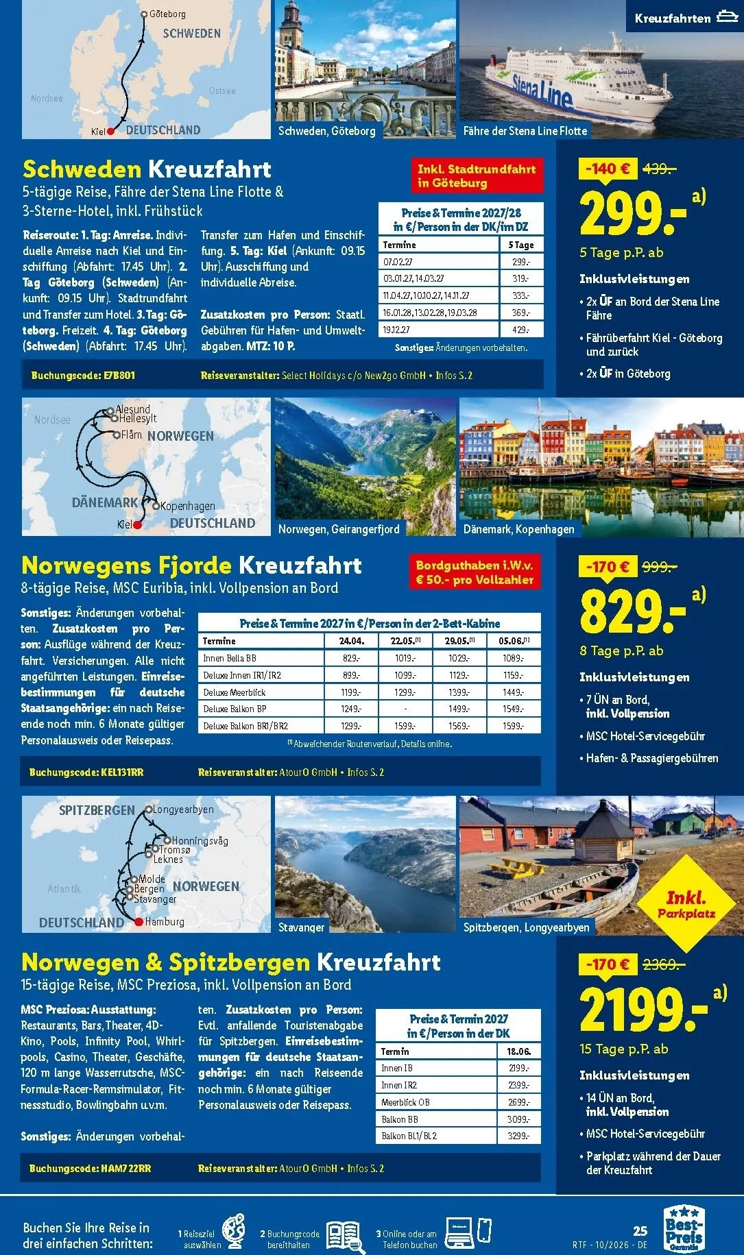 Lidl - Reise-Highlights Prospekt – von Mittwoch 14.10.2026 bis Sonntag 15.11.2026 von 14. Oktober bis 15. November 2026 - Prospekt seite 25