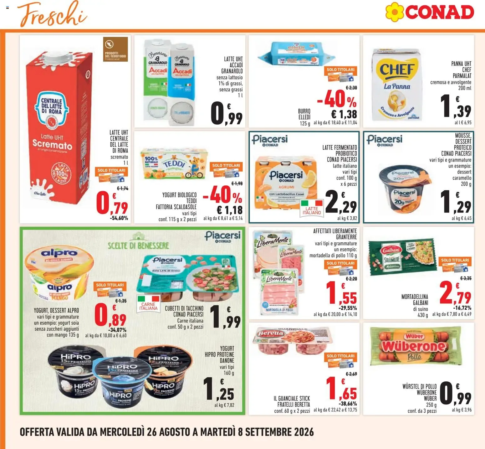 Conad Taglio Netto da 26 agosto a 8 settembre di 2026 - Pagina del volantino 12