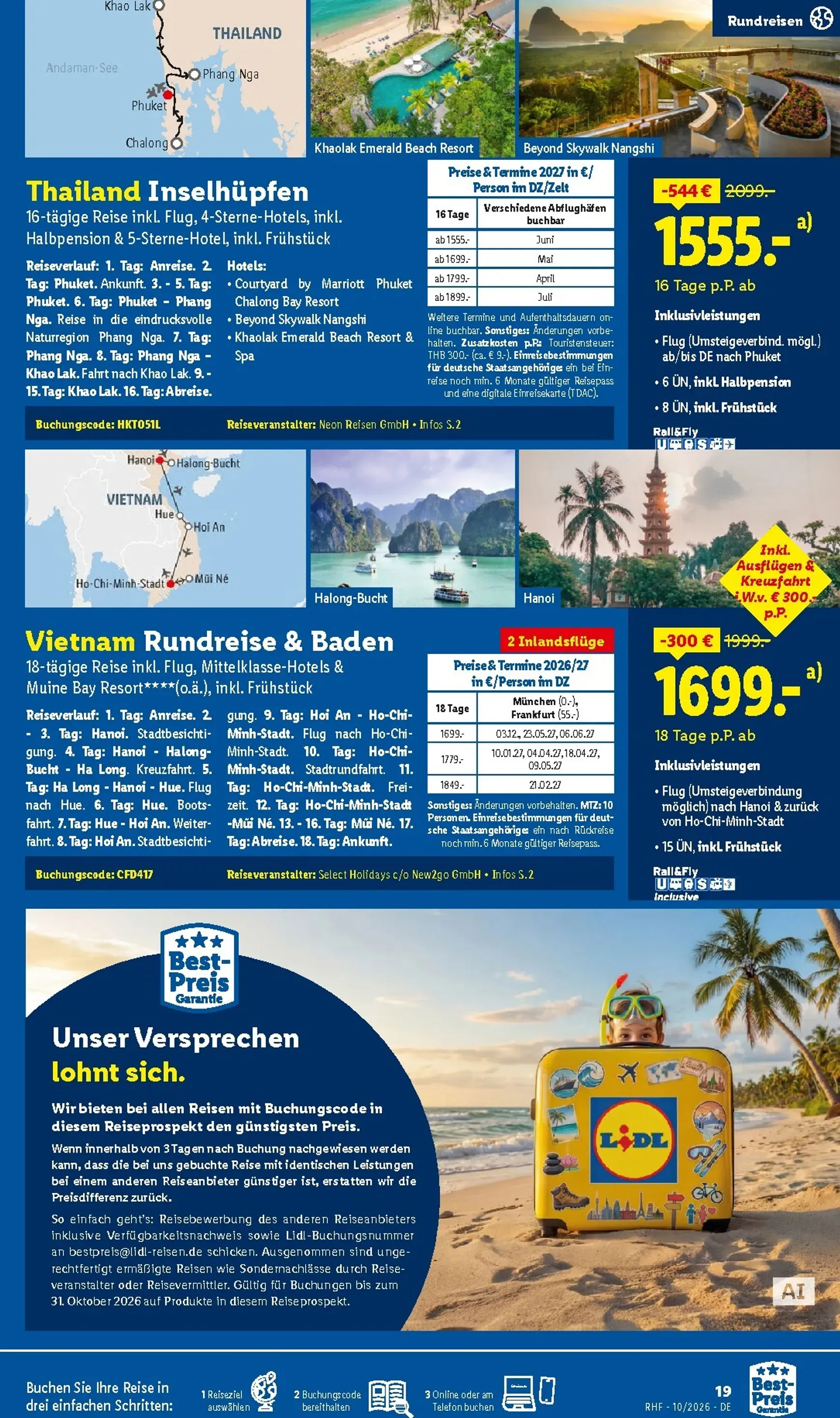 Lidl - Reise-Highlights Prospekt – von Mittwoch 30.09.2026 bis Samstag 31.10.2026 von 30. September bis 31. Oktober 2026 - Prospekt seite 19