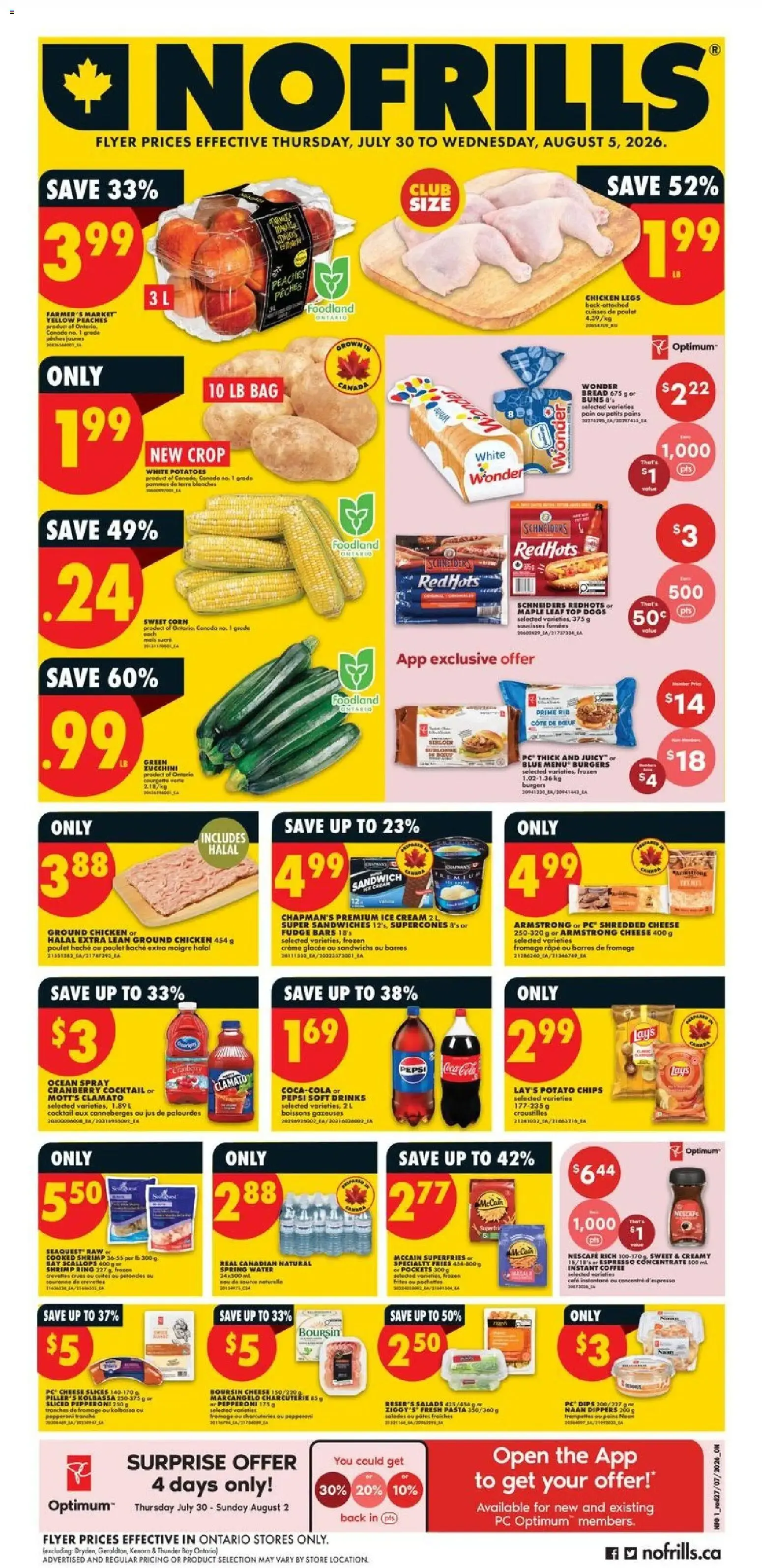 No Frills weekly flyer - ON from Jul 30, 2026 > weekly specials & deals from July 30 to August 5 2026 - flyer page 1