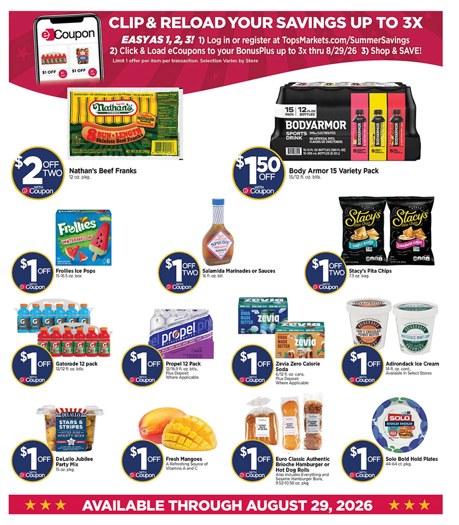 Weekly ad Current Tops Markets - Stars, Stripes & Summer Savings leaflet valid from Sunday 07/12/2026 to Saturday 08/29/2026 from July 12 to August 29 2026 - Page 3