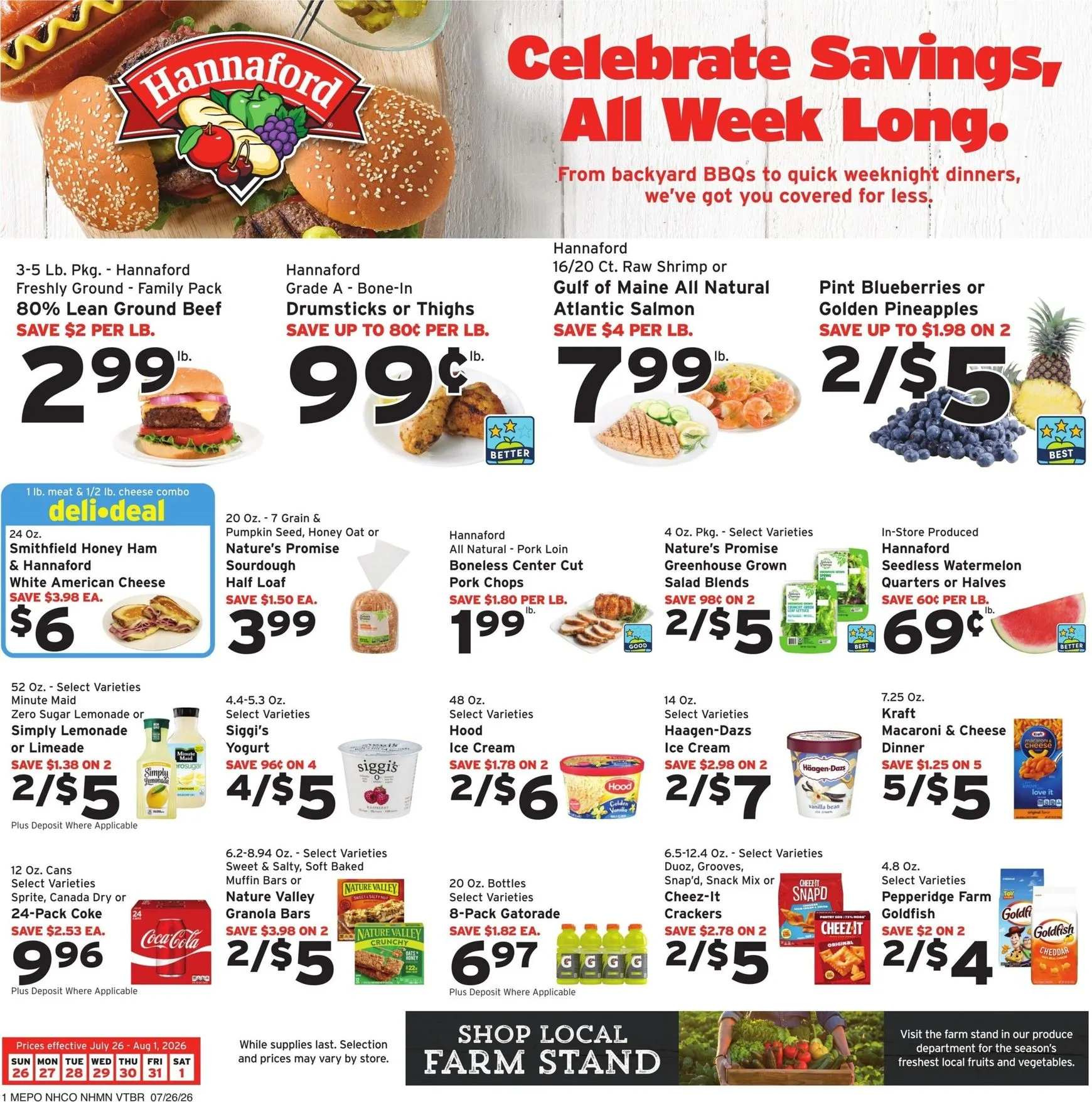 Hannaford: Celebrate Savings, All Week Long