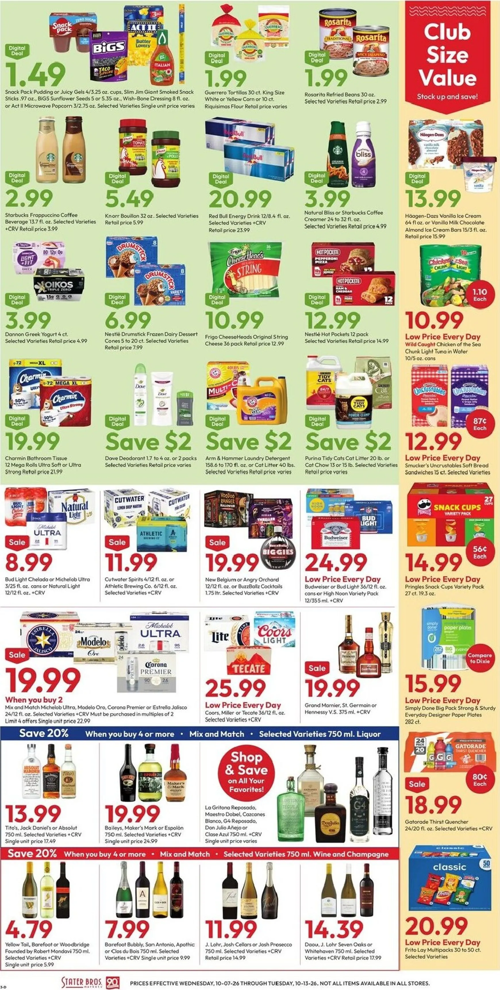 Weekly ad Current Stater Bros. leaflet valid from Wednesday 10/07/2026 to Tuesday 10/13/2026 from October 7 to October 13 2026 - Page 3