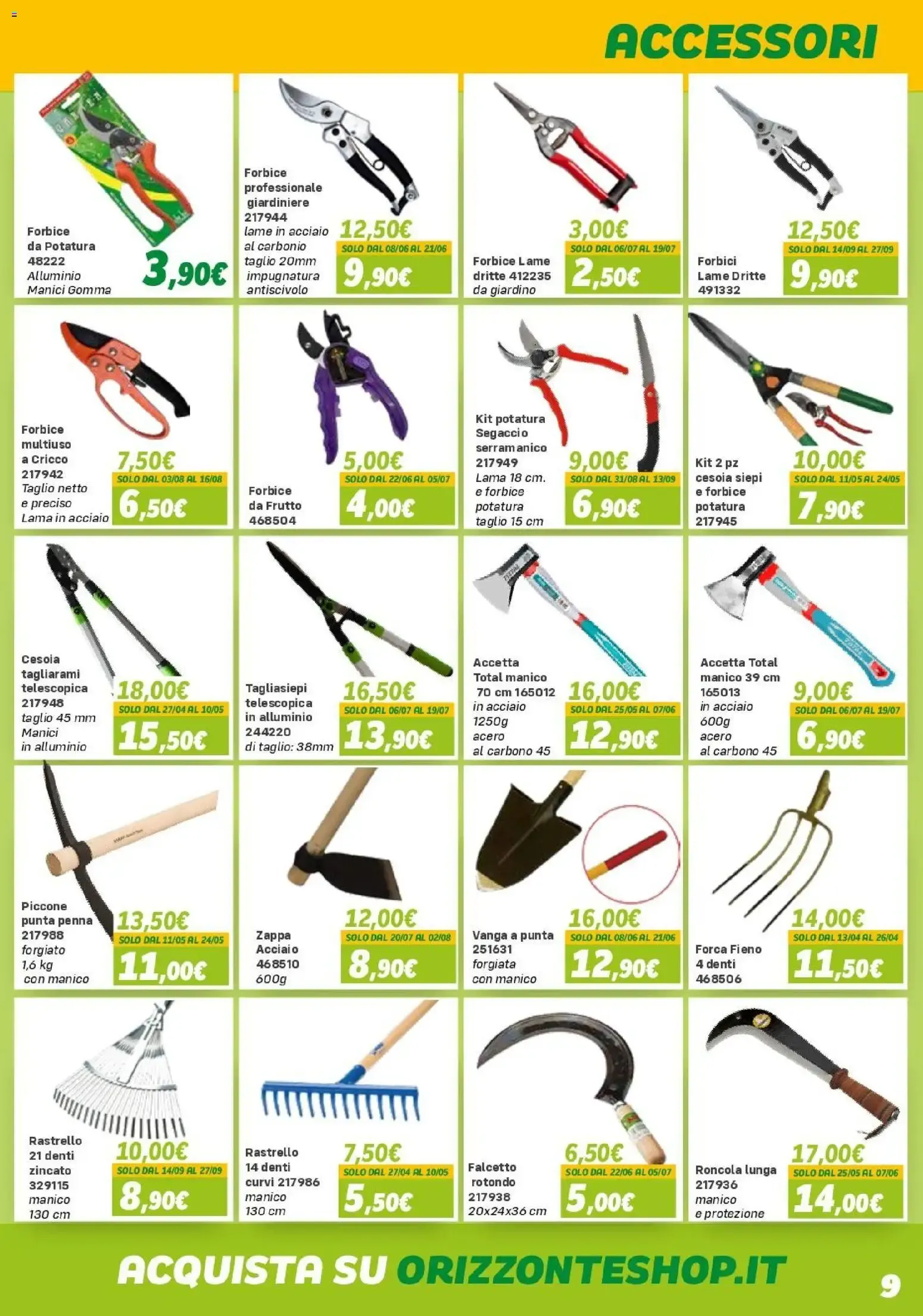 Orizzonte Catalogo Giardinaggio 2026 da 10 aprile a 11 ottobre di 2026 - Pagina del volantino 9