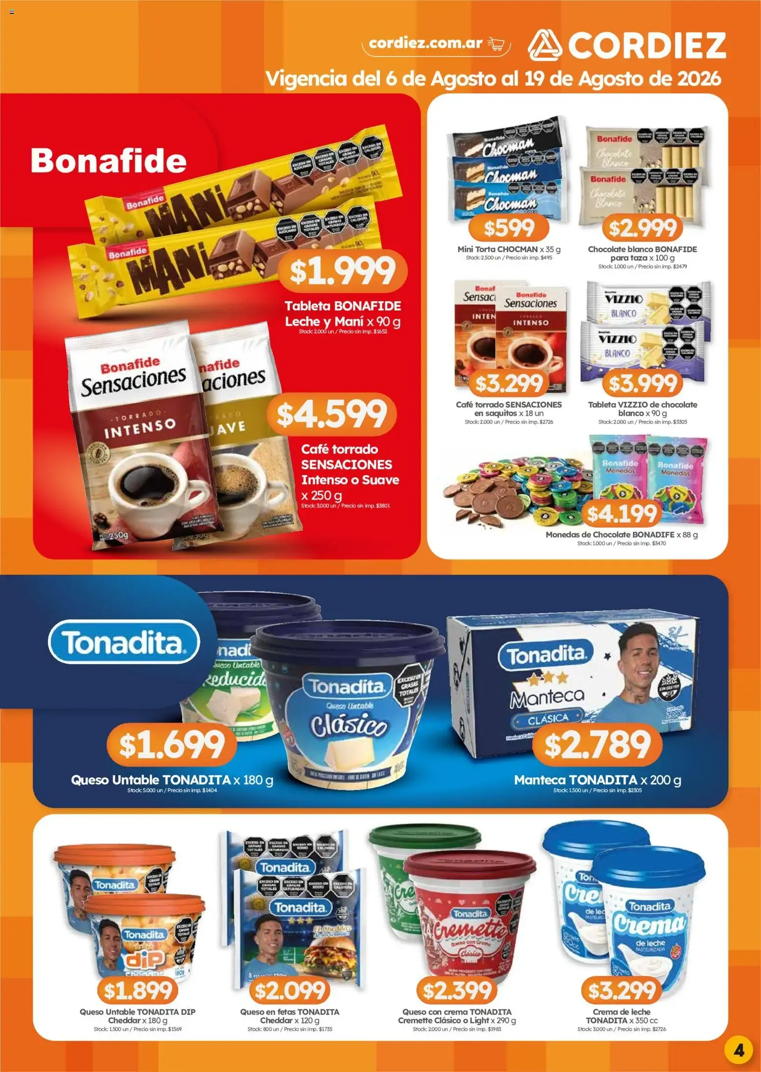 Ofertas de Cordiez ofertas || del 06/08/2026 - 19/08/2026 || Catálogo 6 de agosto al 19 de agosto 2026 - Página 4 del catálogo