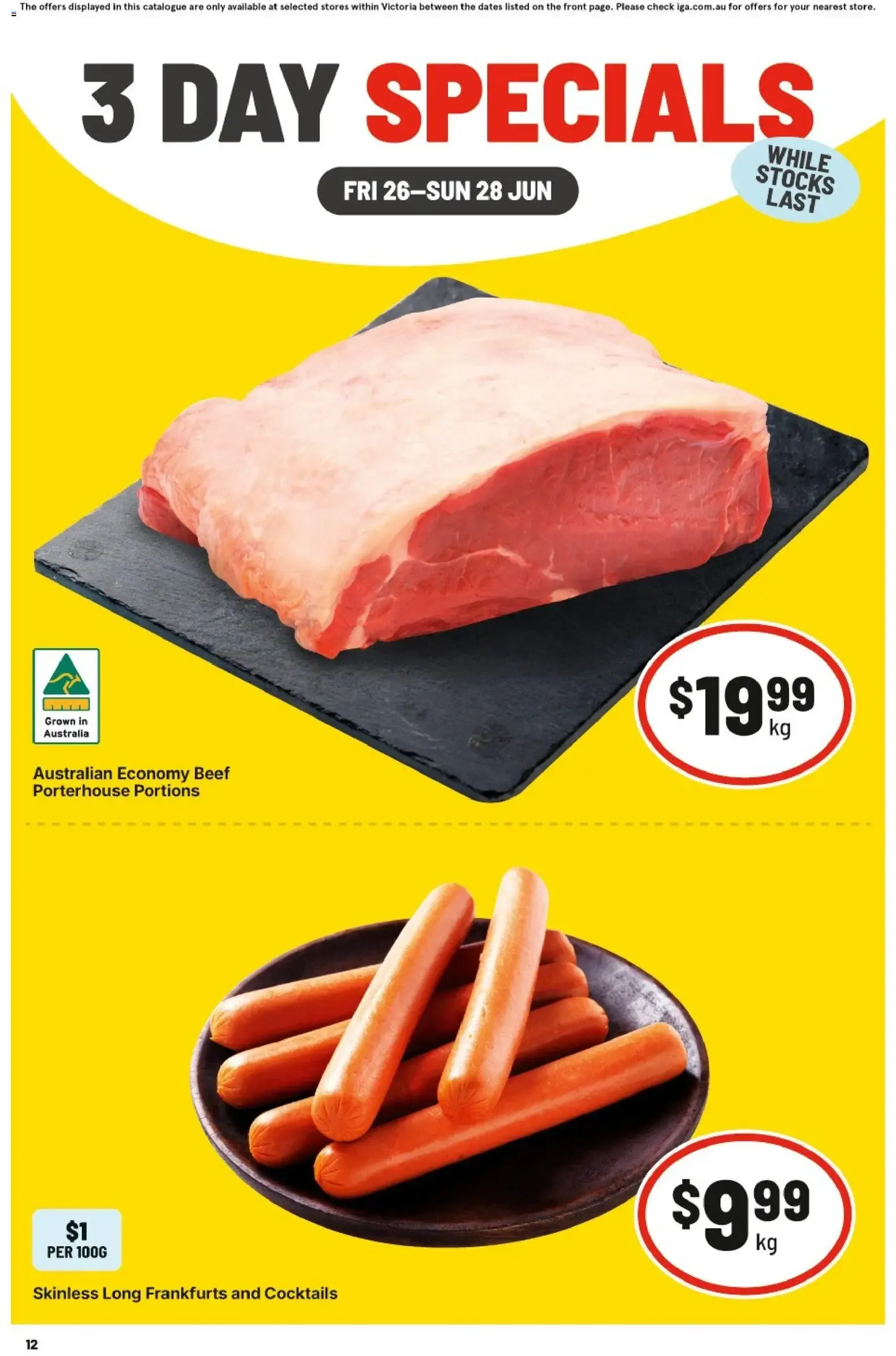 3 DAY SPECIALS
