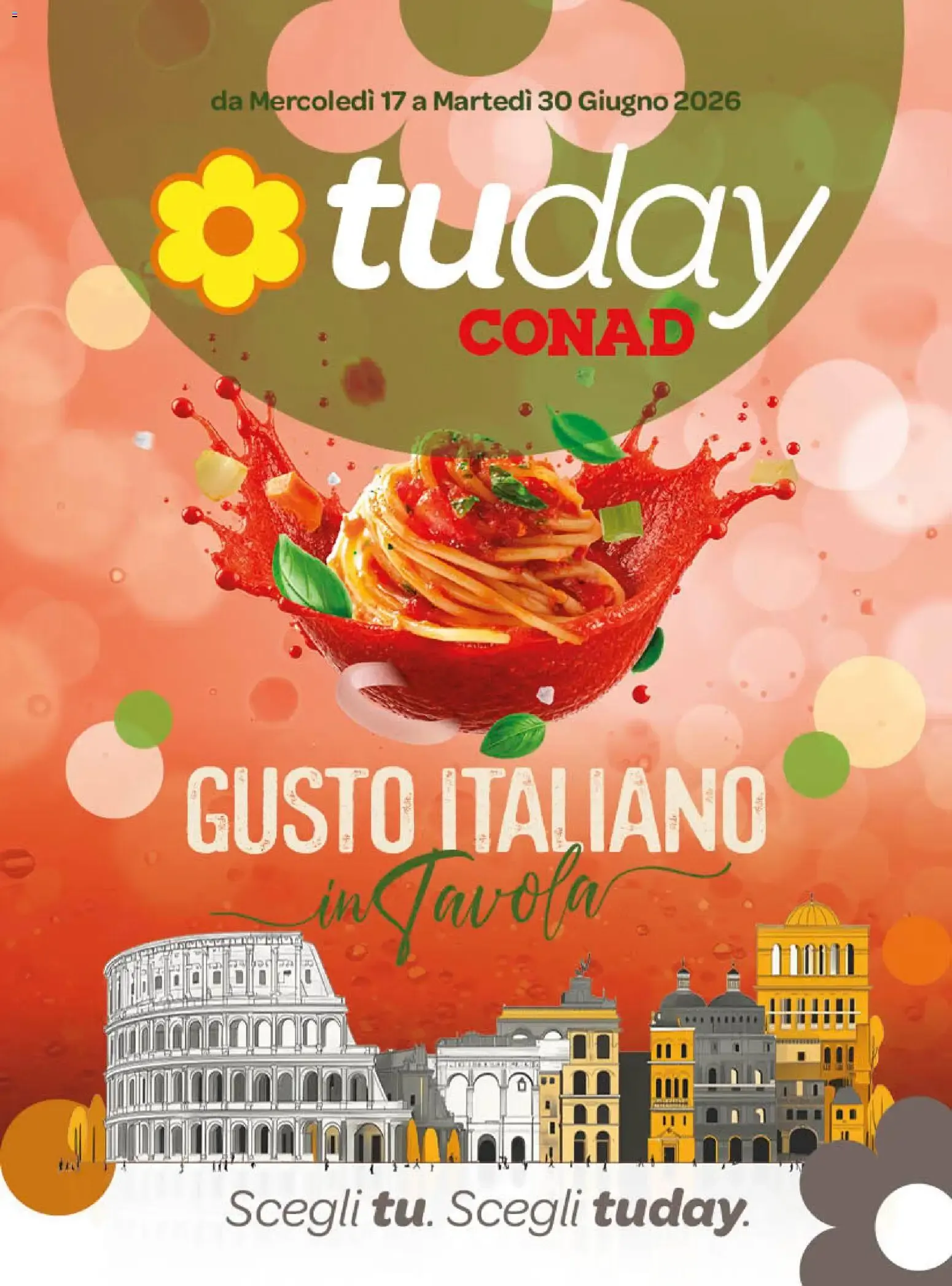 tuday CONAD - Gusto Italiano in Tavola da 17 giugno a 30 giugno di 2026 - Pagina del volantino 1