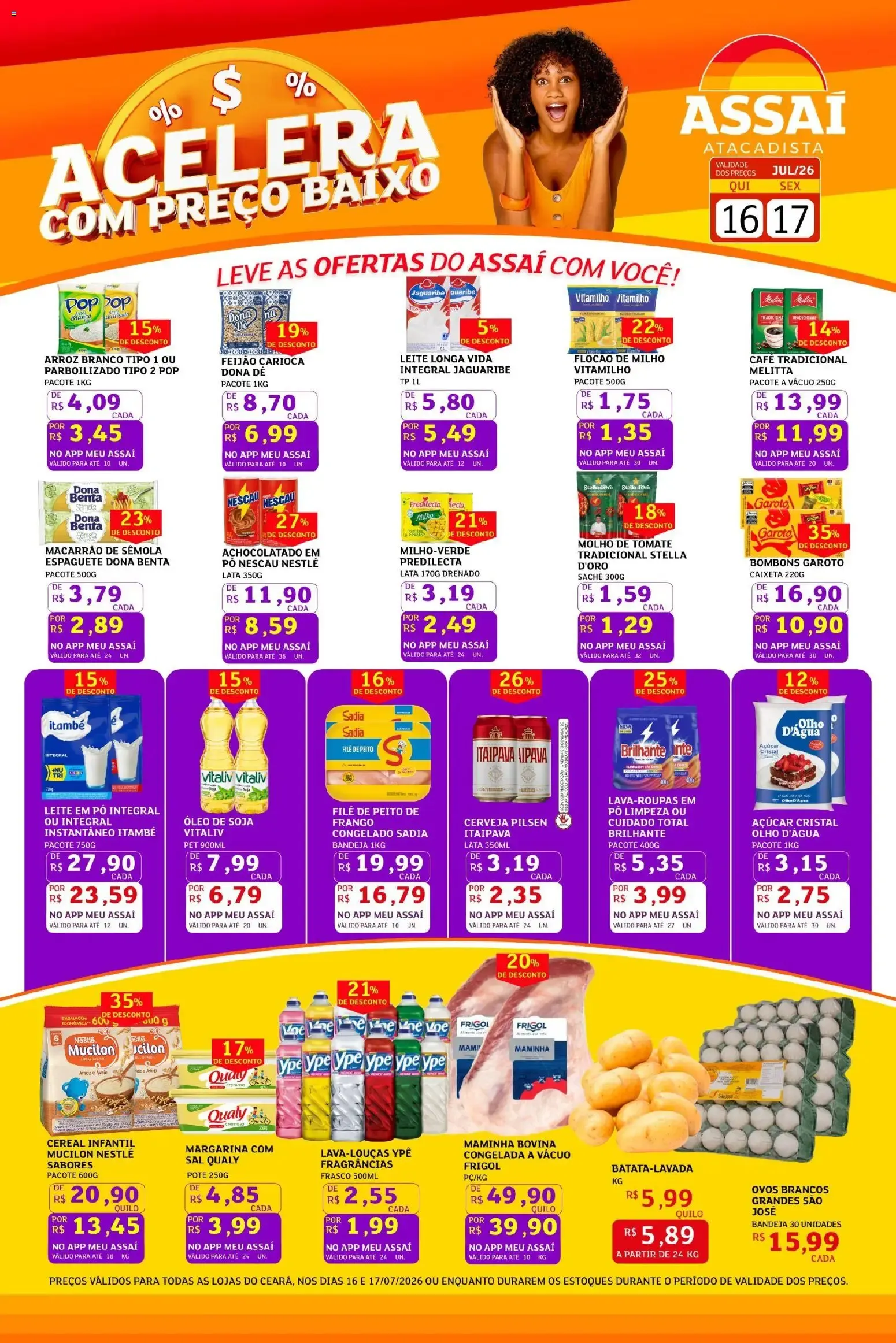 Encarte de Assaí Atacadista ofertas - CE de 16/07/2026 | Promoções Online 16 de julho até 17 de julho 2026 - Pagina 1