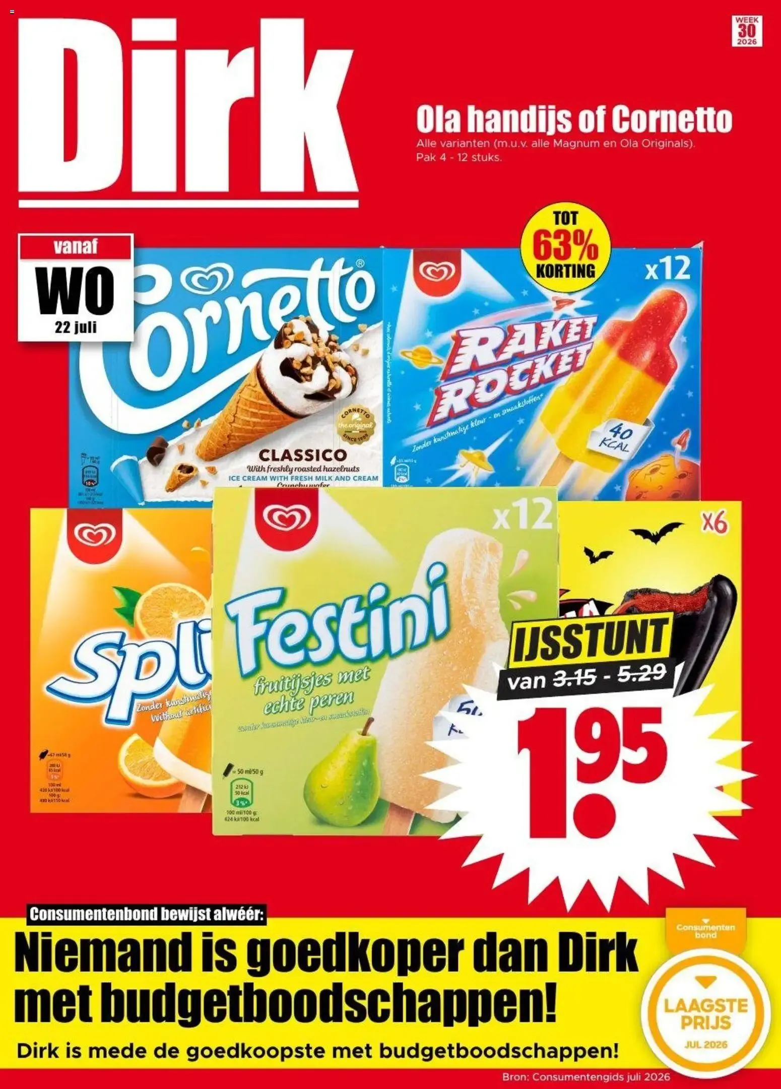 Dirk folder vanaf 22-07-2026 | van de broek NIEUWE van 22 juli tot 27 juli 2026 - Folder pagina 1