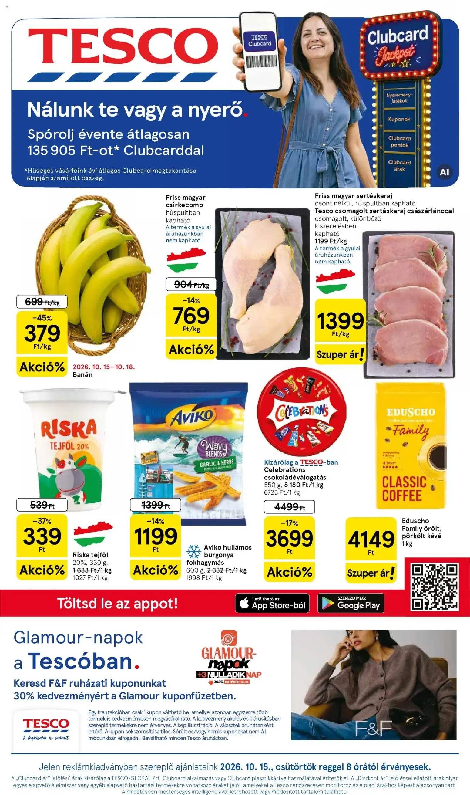 Katalógus Tesco: Gana y Ahorra con Clubcard október 15.-tól október 20.-ig 2026. - Oldal 1