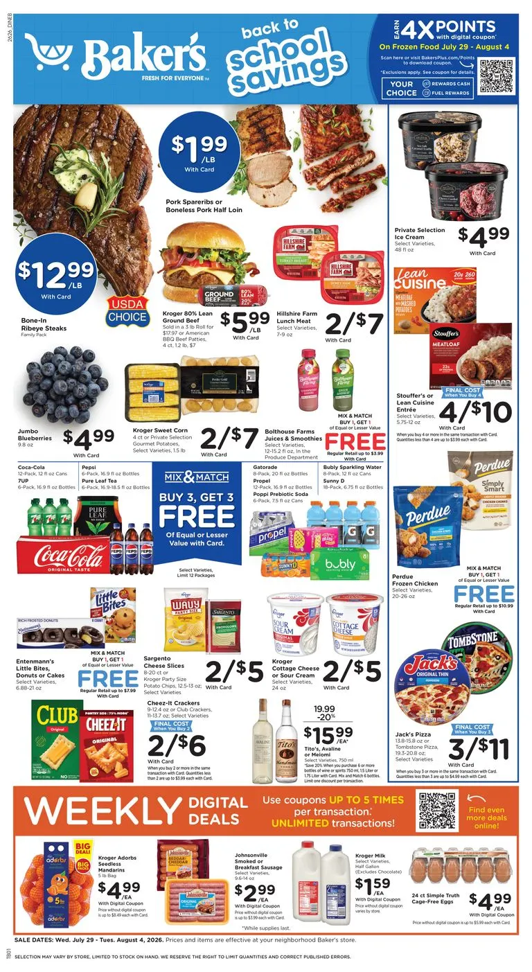 Baker's back to school savings y Weekly Digital Deals