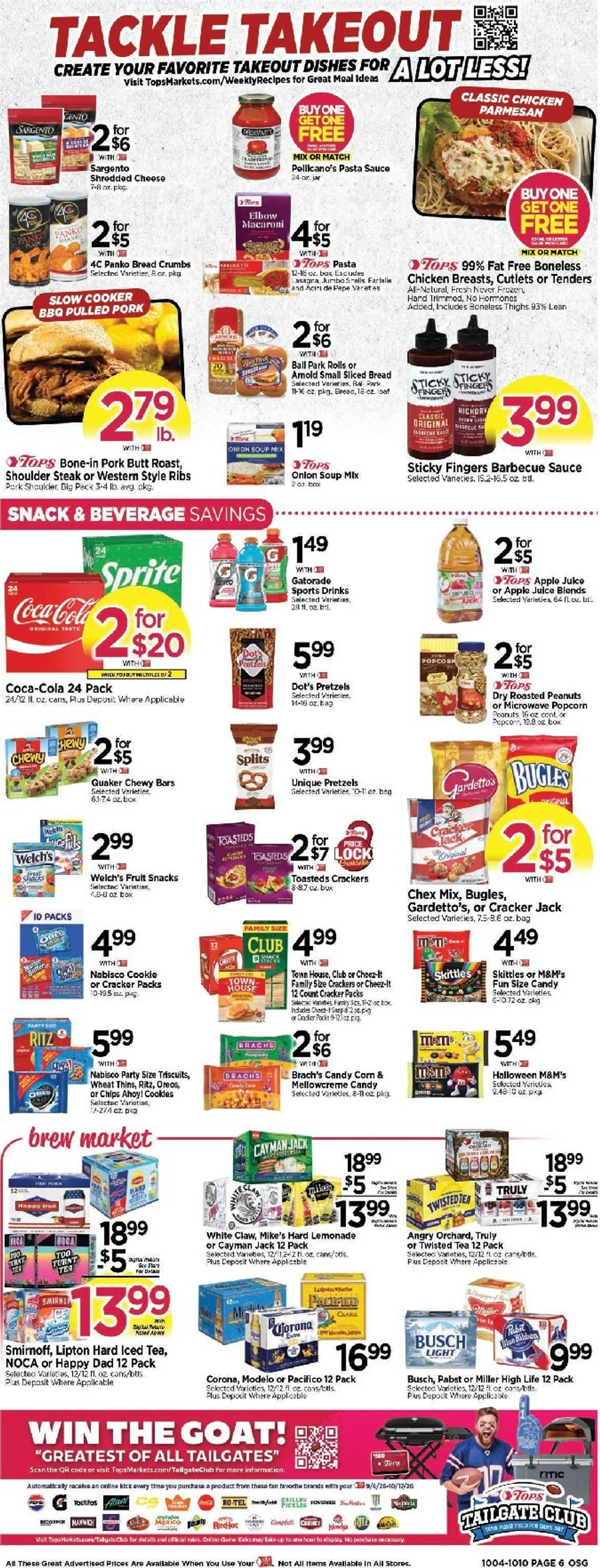 Weekly ad Current Tops Markets leaflet valid from Sunday 10/04/2026 to Saturday 10/10/2026 from October 4 to October 10 2026 - Page 8