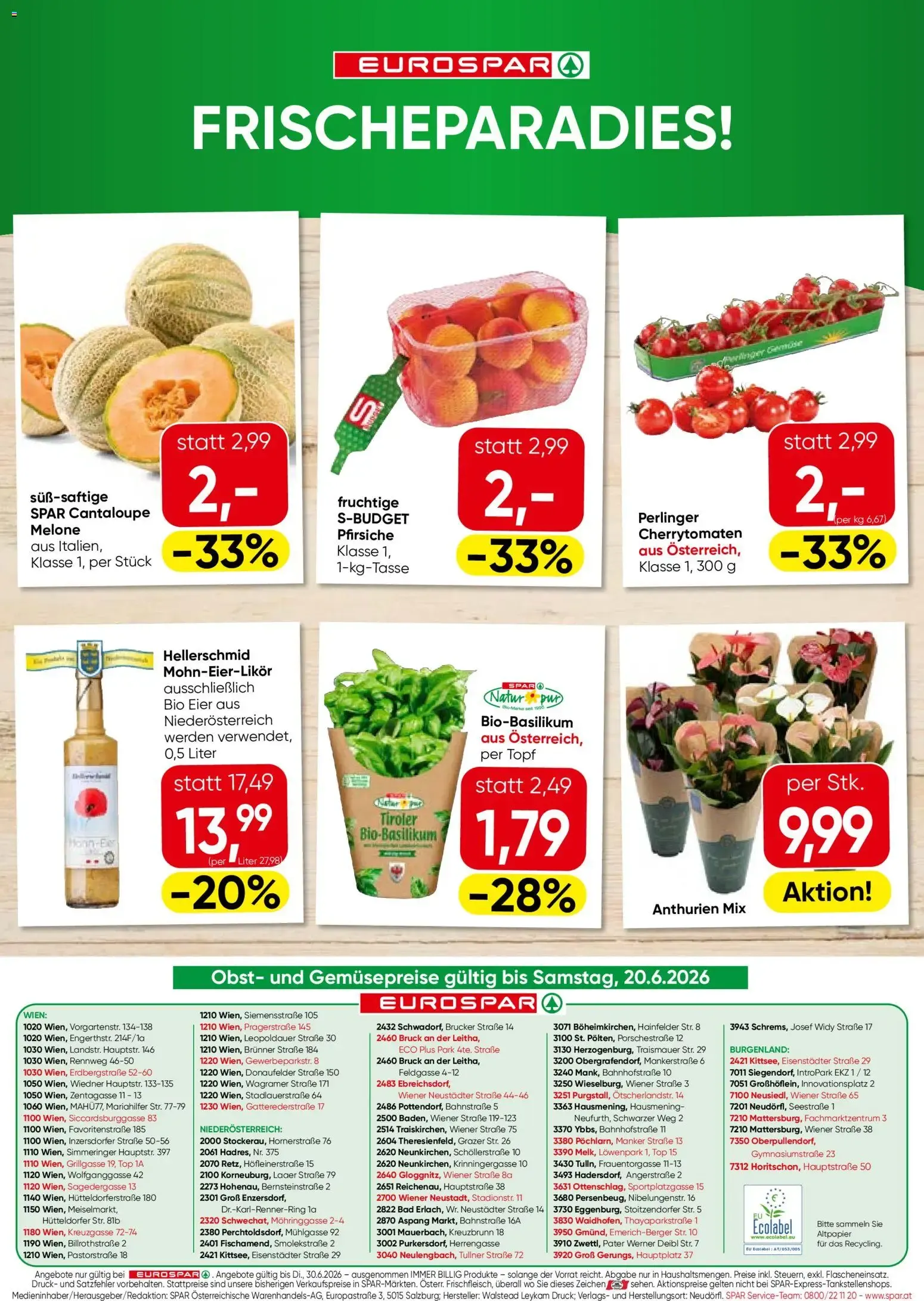 Eurospar Flugblatt von 18.06.2026 - Aktuelle Angebote von 18. Juni bis 30. Juni 2026 - Flugblätt seite  16