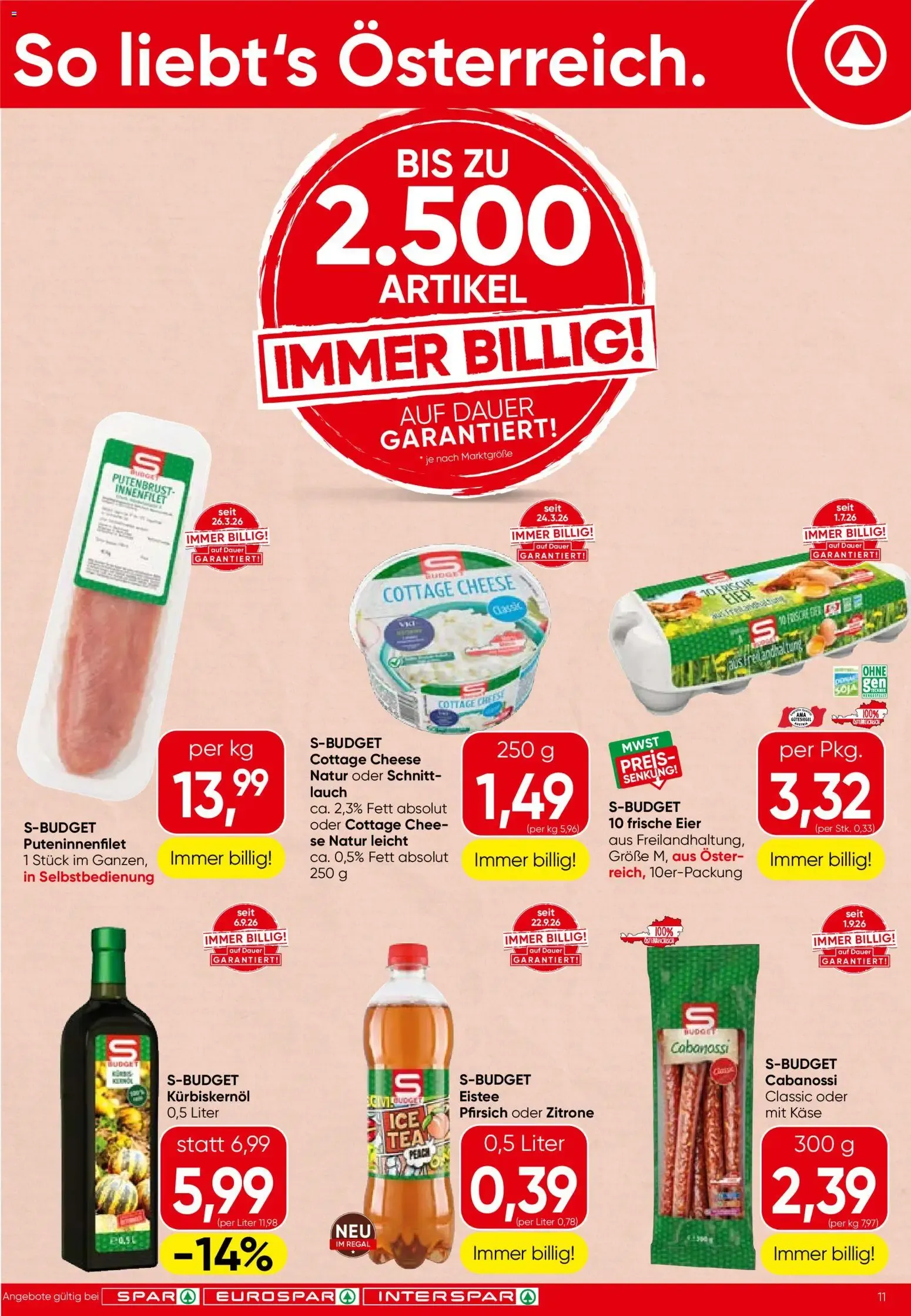 Spar Flugblatt (24.09.2026) - Angebote und Prospekt von 24. September bis 7. Oktober 2026 - Flugblätt seite  11