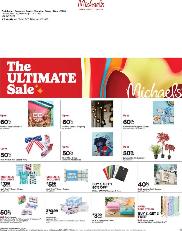 Current Michaels leaflet valid from Sunday 06/07/2026 to Saturday 06/13/2026