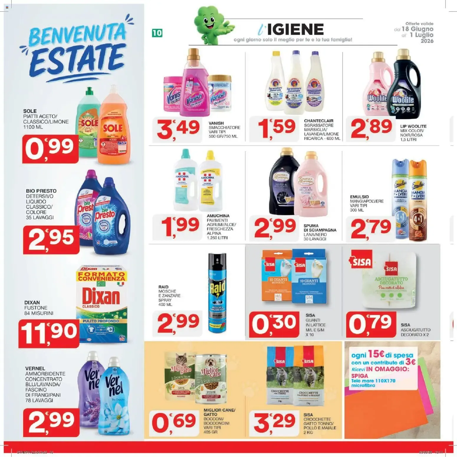 Nuovo SISA volantino Quick dal 18/06/2026 > offerte anteprima 🛍️ da 18 giugno a 1 luglio di 2026 - Pagina del volantino 10
