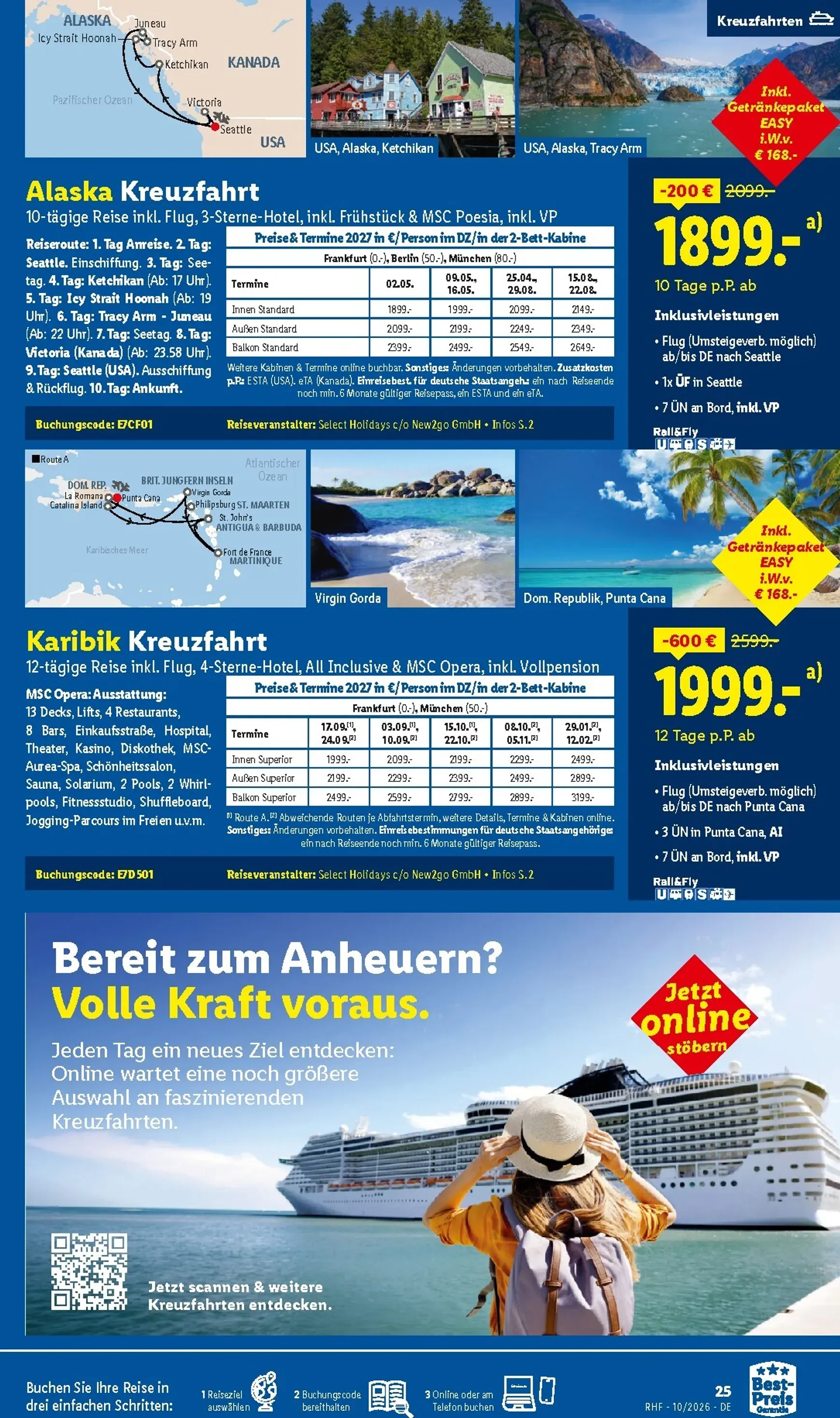 Lidl - Reise-Highlights Prospekt – von Mittwoch 30.09.2026 bis Samstag 31.10.2026 von 30. September bis 31. Oktober 2026 - Prospekt seite 25